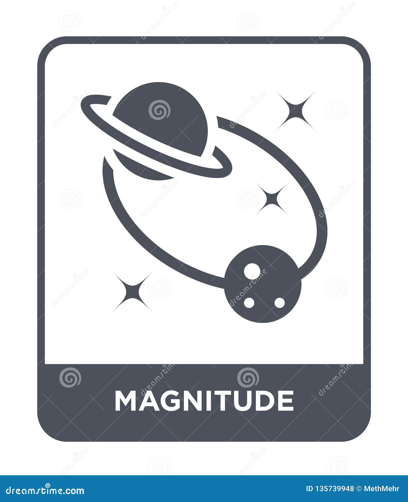 Magnitude Icon in Trendy Design Style. Magnitude Icon Isolated on White ...