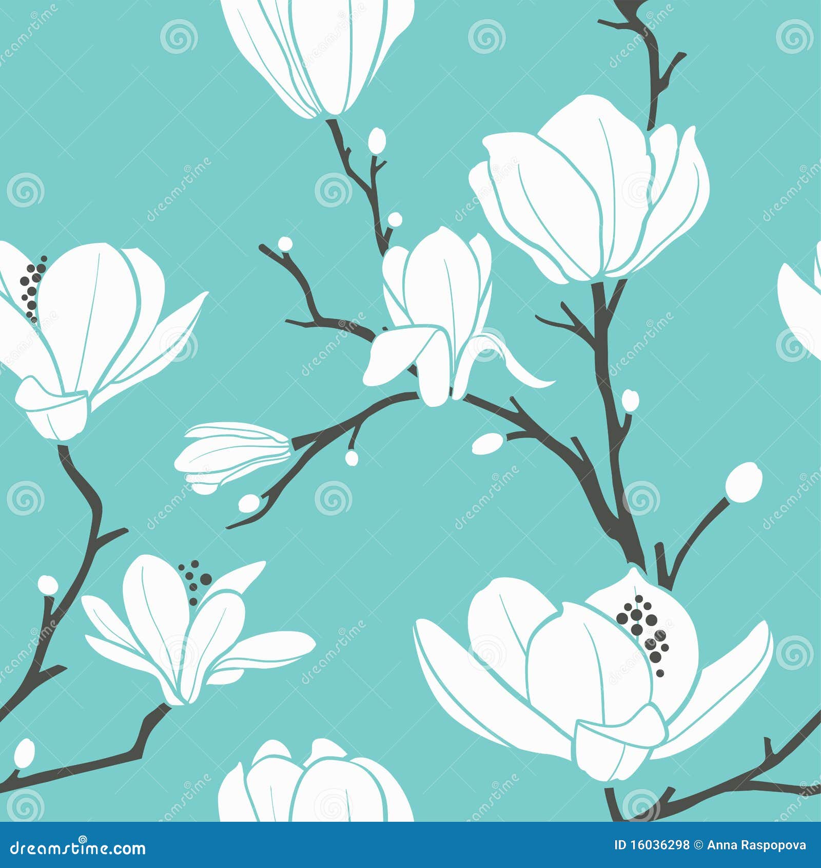 magnolia pattern stock vector image of nature spring magnolia pattern stock vector image of nature spring