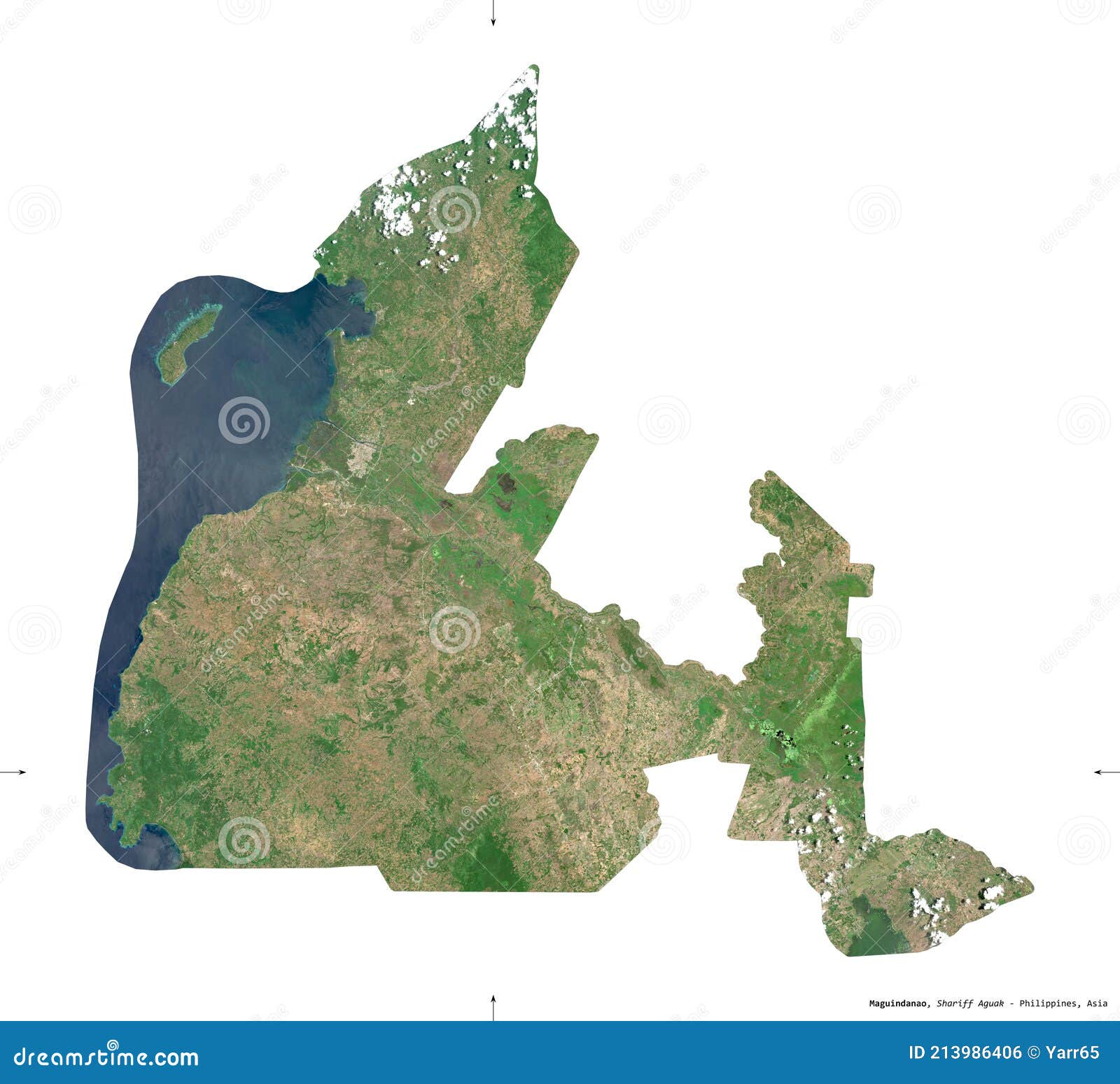 Maguindanao Philippines Isolated Sentinel 2 Satellite Stock