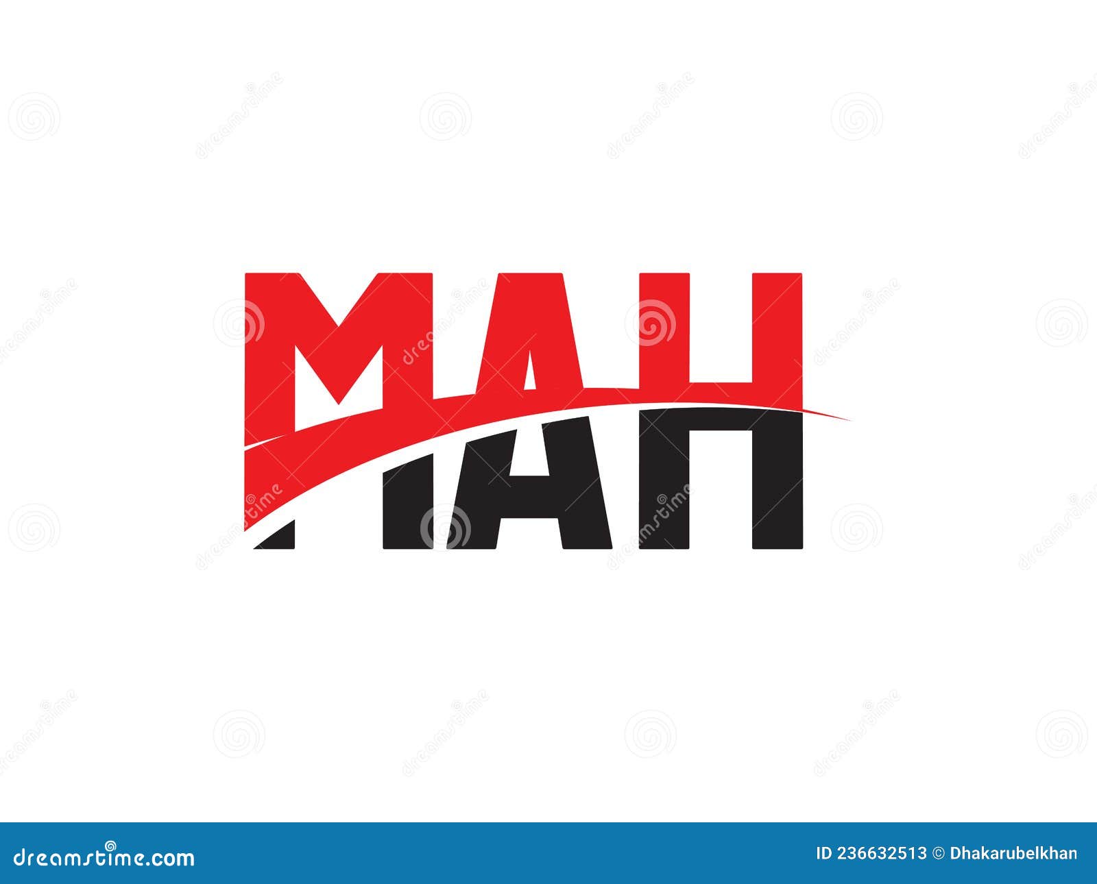 MAH Letter Initial Logo Design Stock Vector Illustration of template