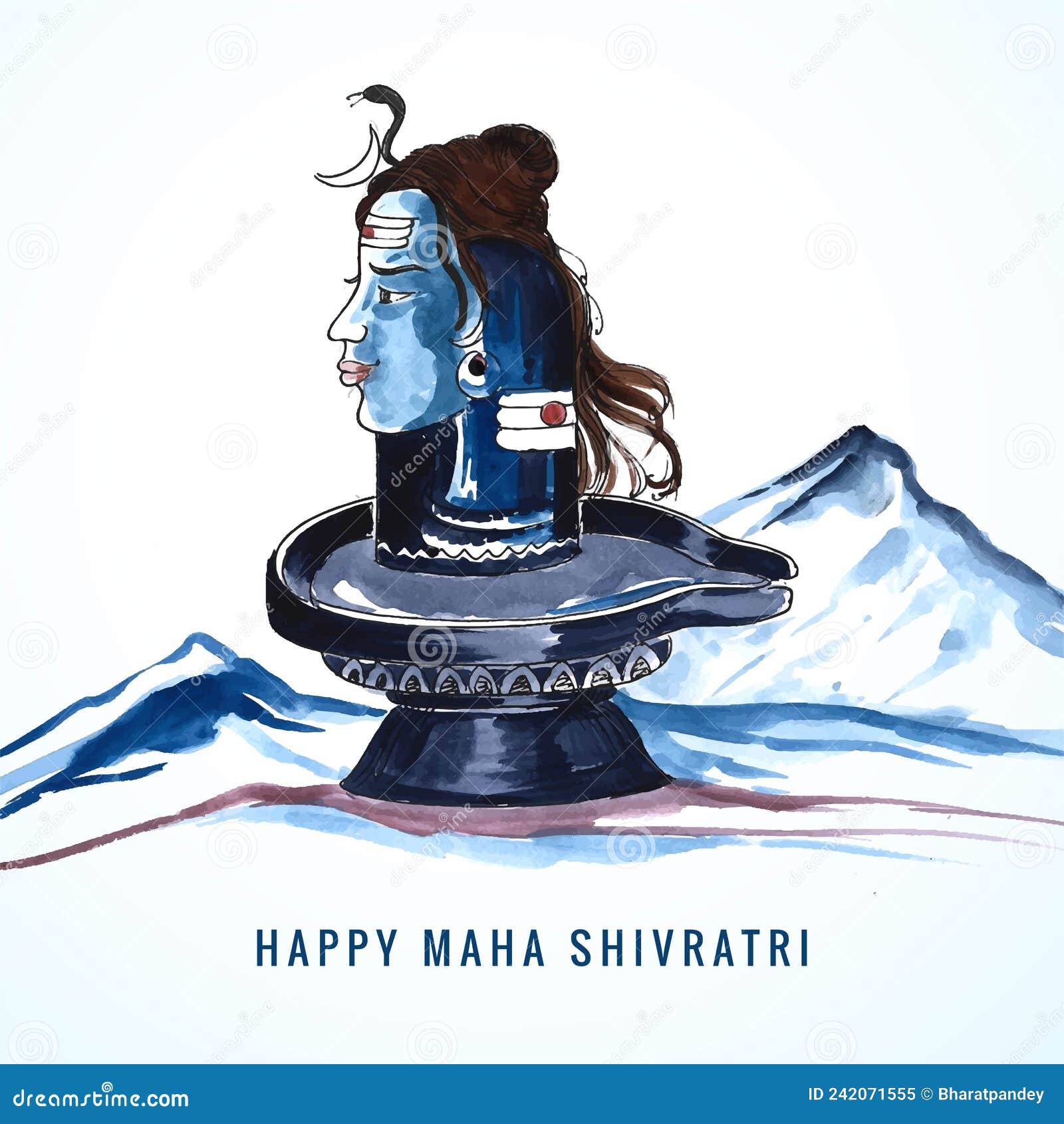 Free Vector | Maha shivratri - happy nag panchami lord shiva - poster, hand drawn  sketch vector illustration.