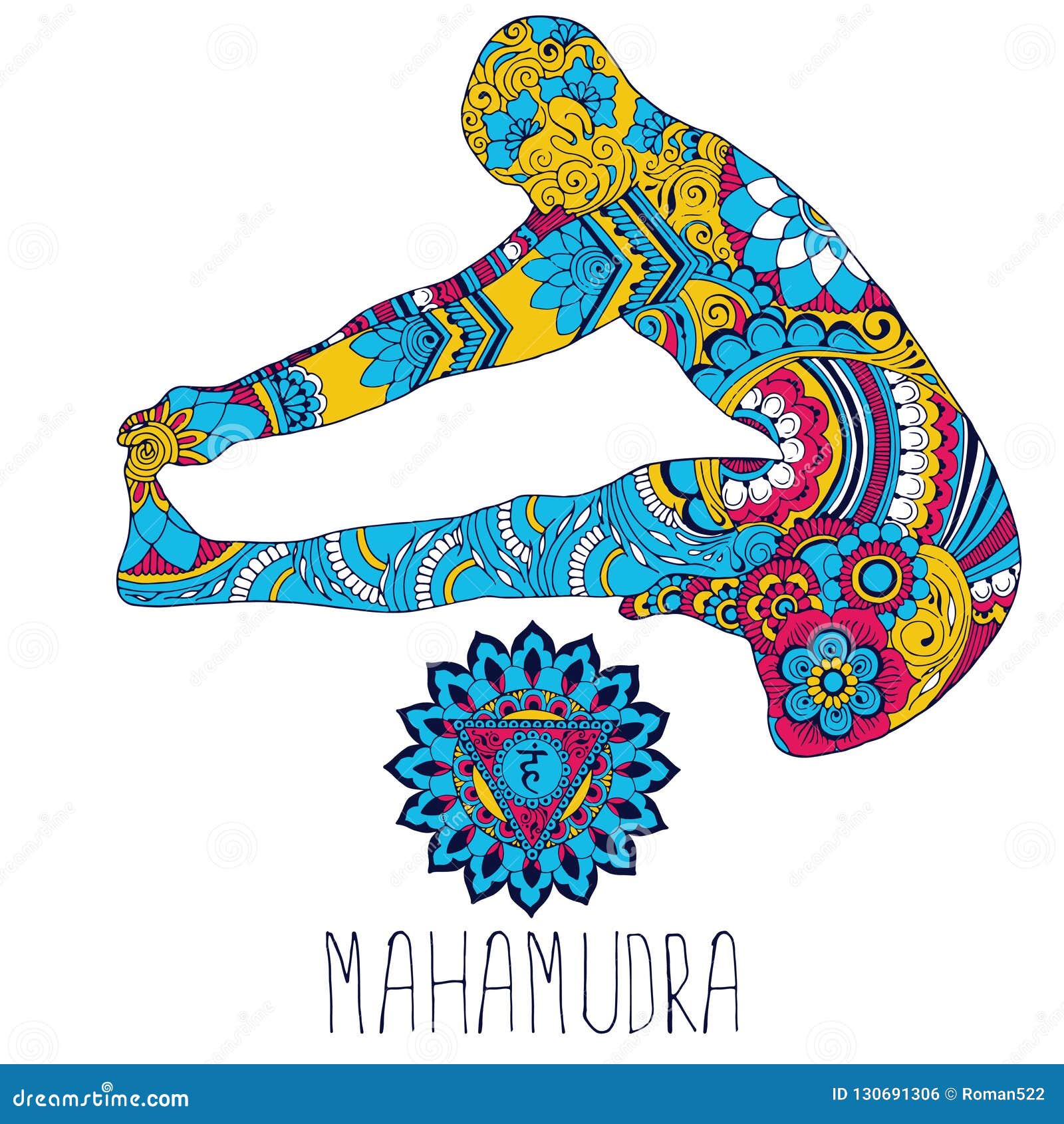 mahamudra-pose-in-yoga-stock-vector-illustration-of-henna-130691306