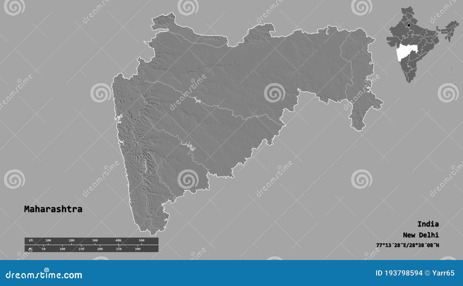 Maharashtra free map, free blank map, free outline map, free base map  outline, divisions, color, white
