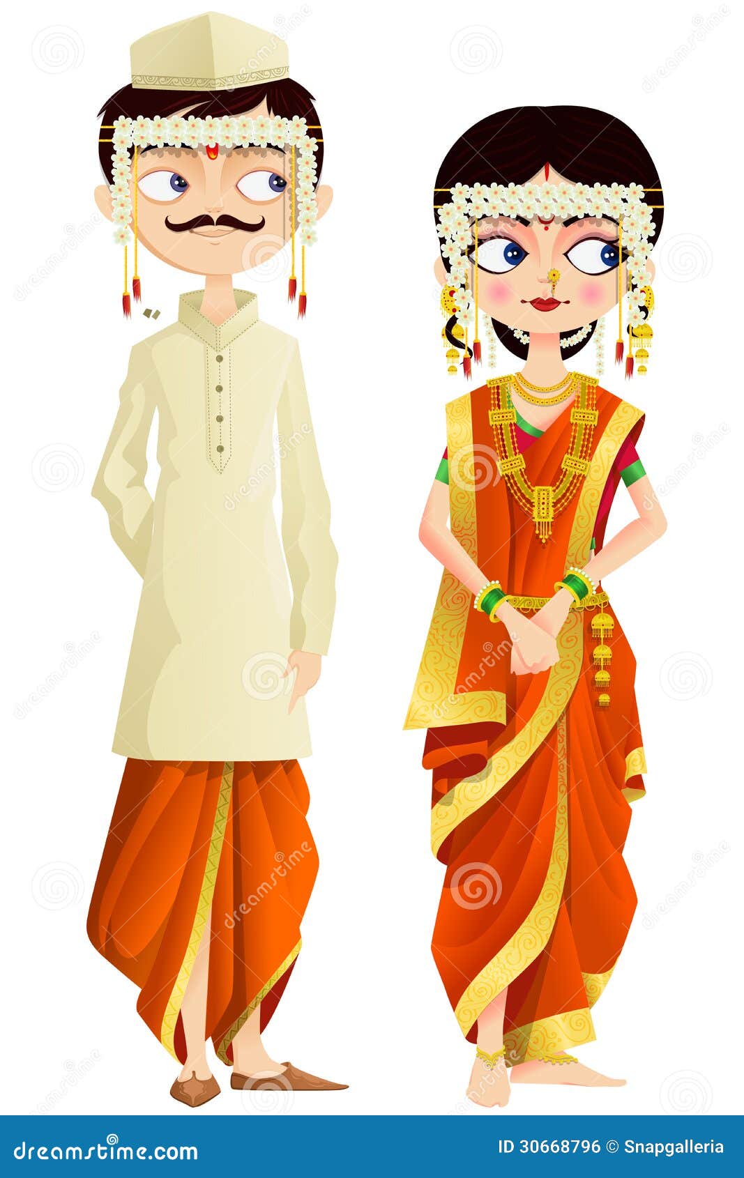 Wedding couple free cartoon download vector Drawing Indian