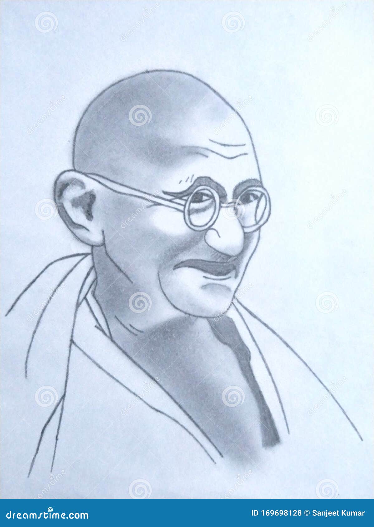 Gandhi Pencil Drawing
