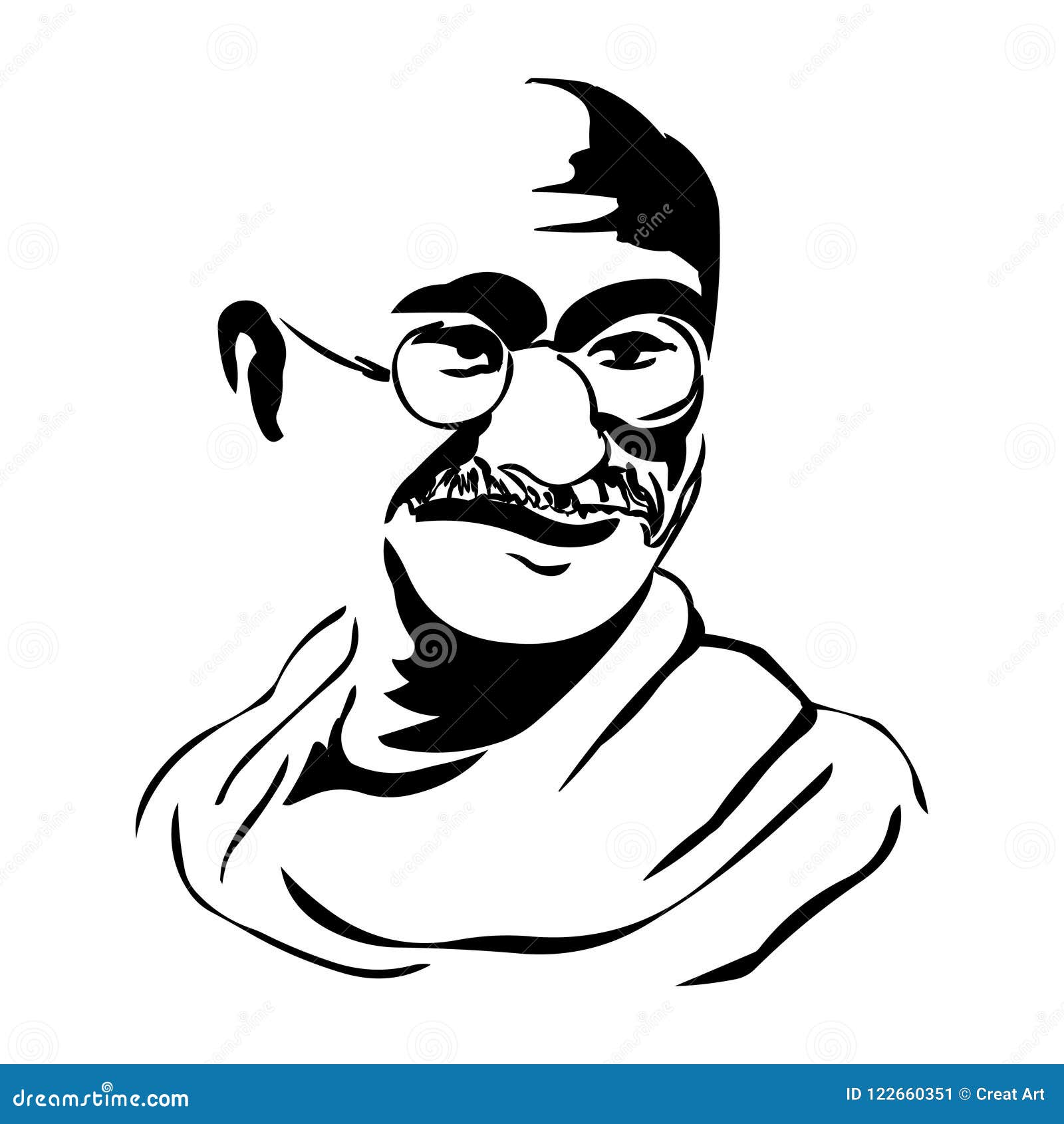 Learn How to Draw Mahatma Gandhi Politicians Step by Step  Drawing  Tutorials