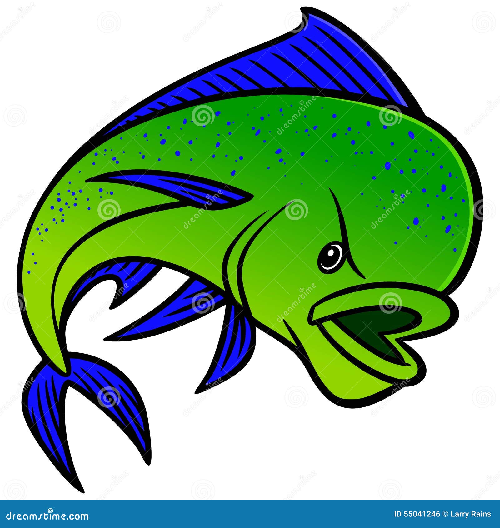Mahi Mahi stock illustration. Illustration of wildlife 55041246