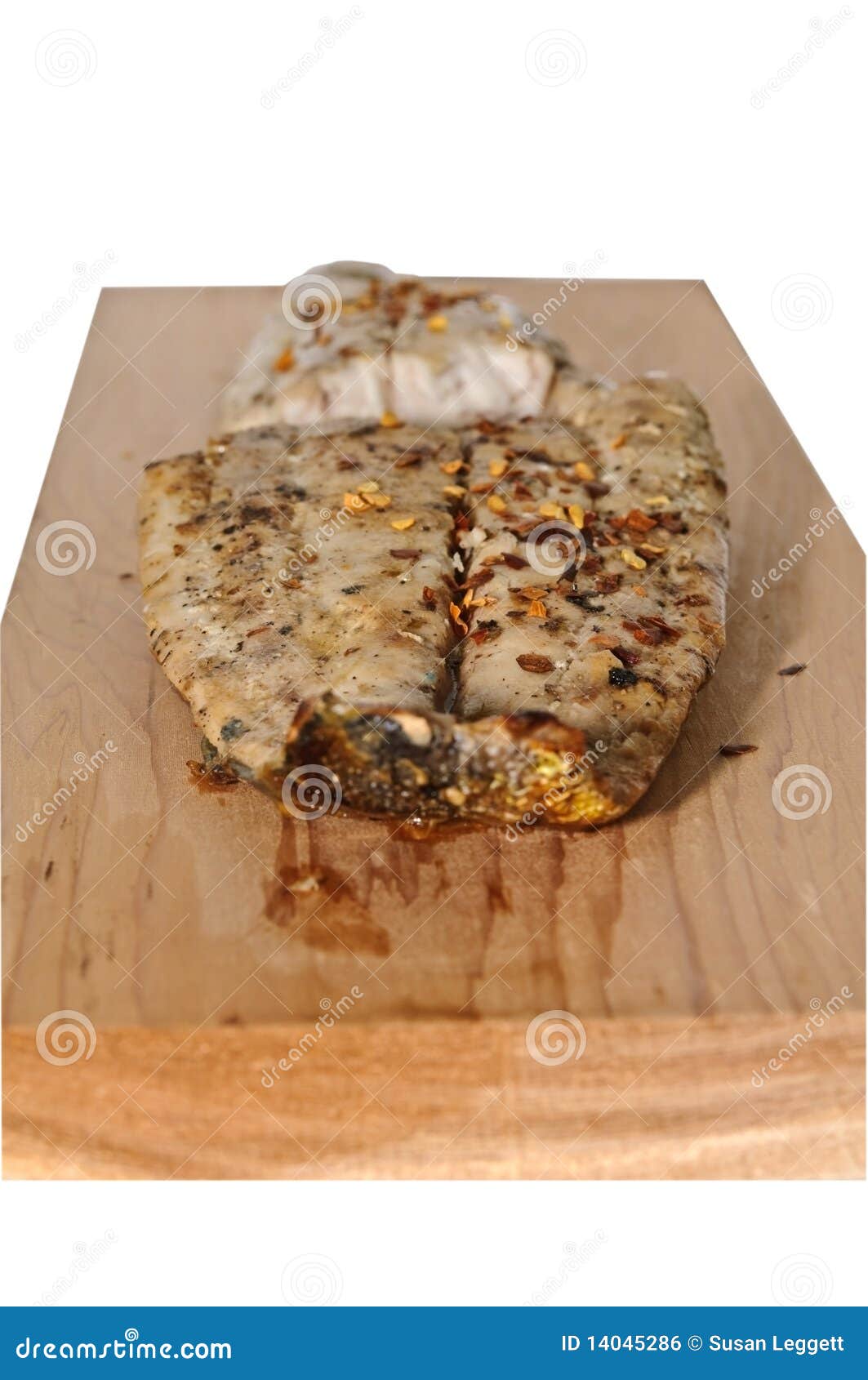 MahiMahi On Wooden Grilling Plank Picture. Image 14045286