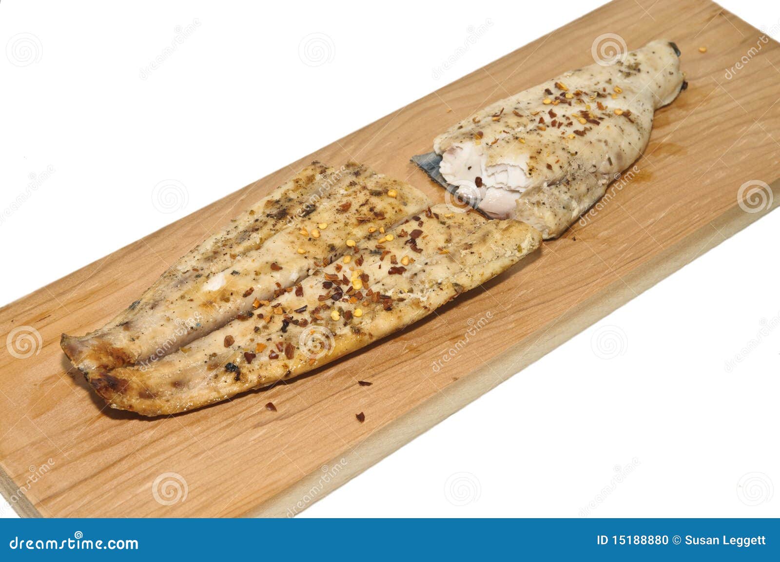 MahiMahi on Wooden Plank stock photo. Image of preparing 15188880