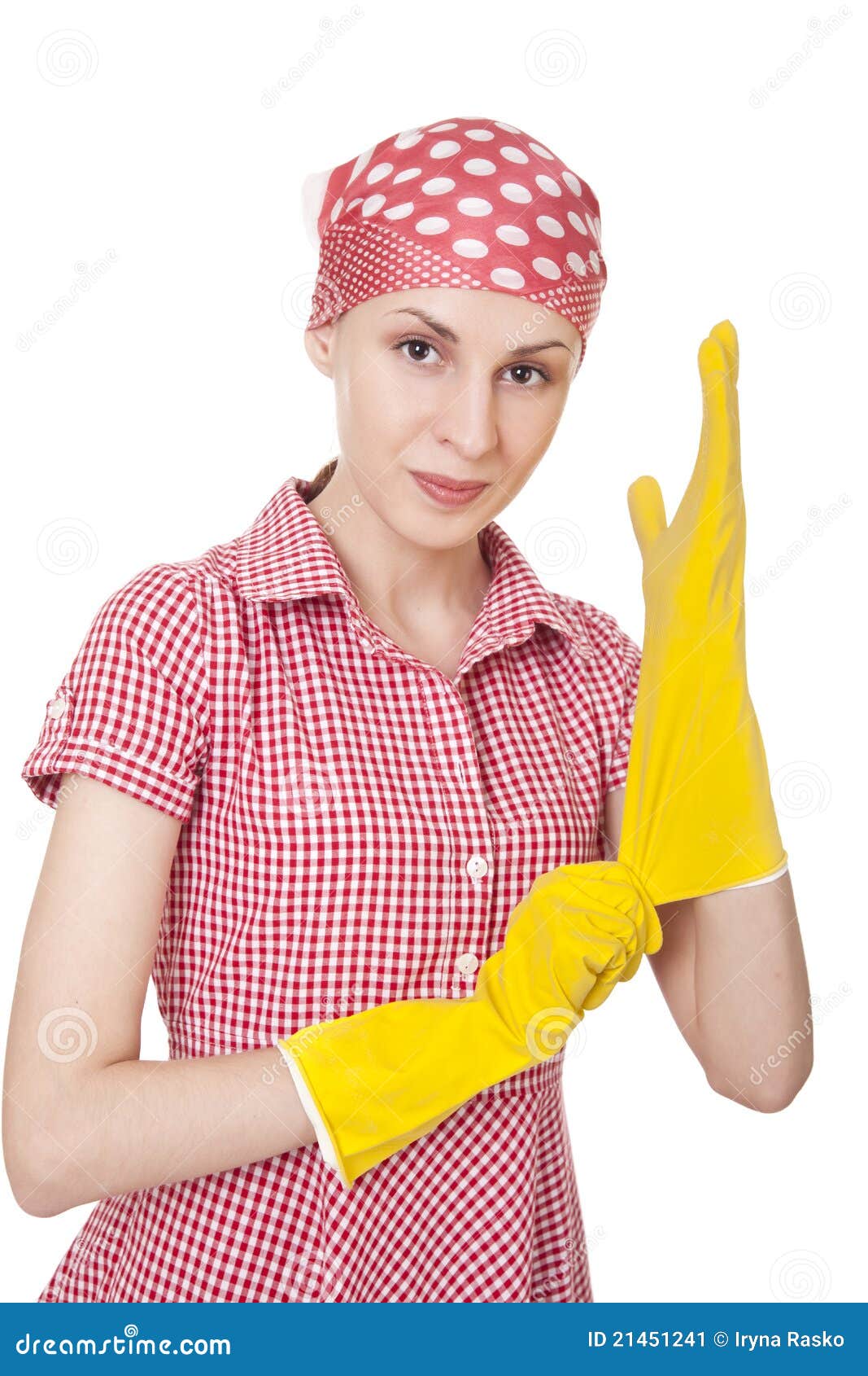 Maid Woman is Ready for Cleaning Stock Image Image of beautiful, home