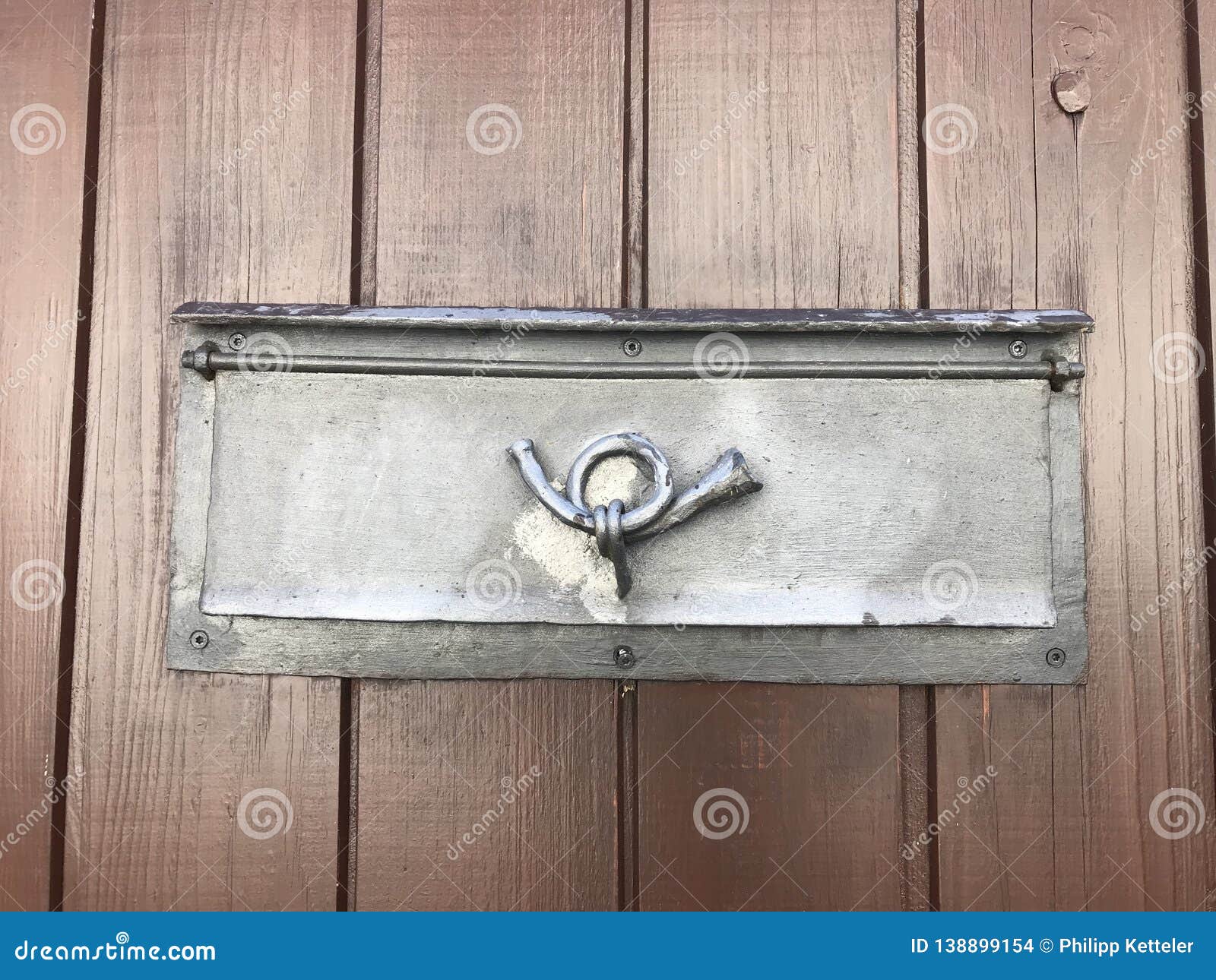 Mail Box Flap with Post Horn Stock Photo Image of iron, home 138899154