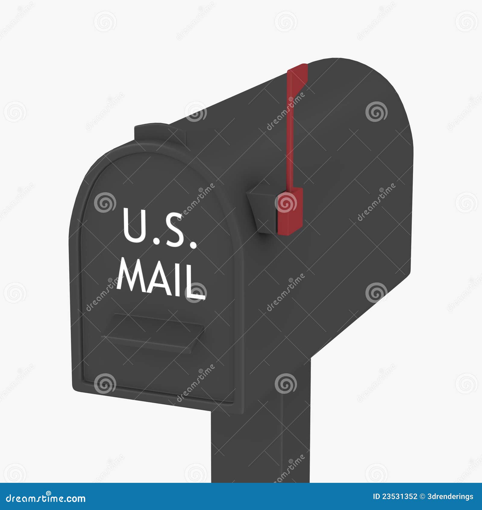 3d render of mail box - USA type