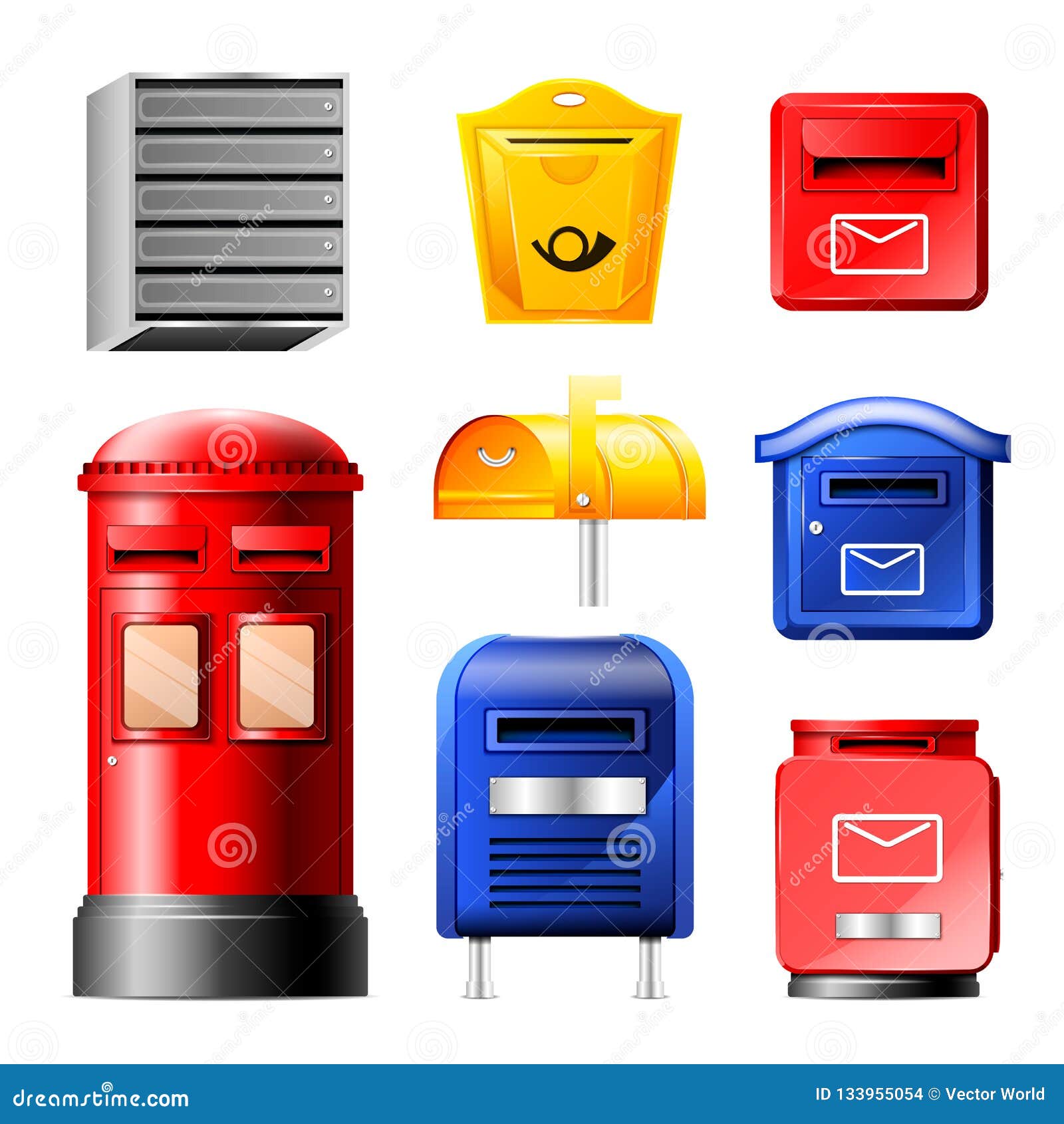 Mail Box Vector Post Mailbox or Postal Mailing Letterbox Illustration