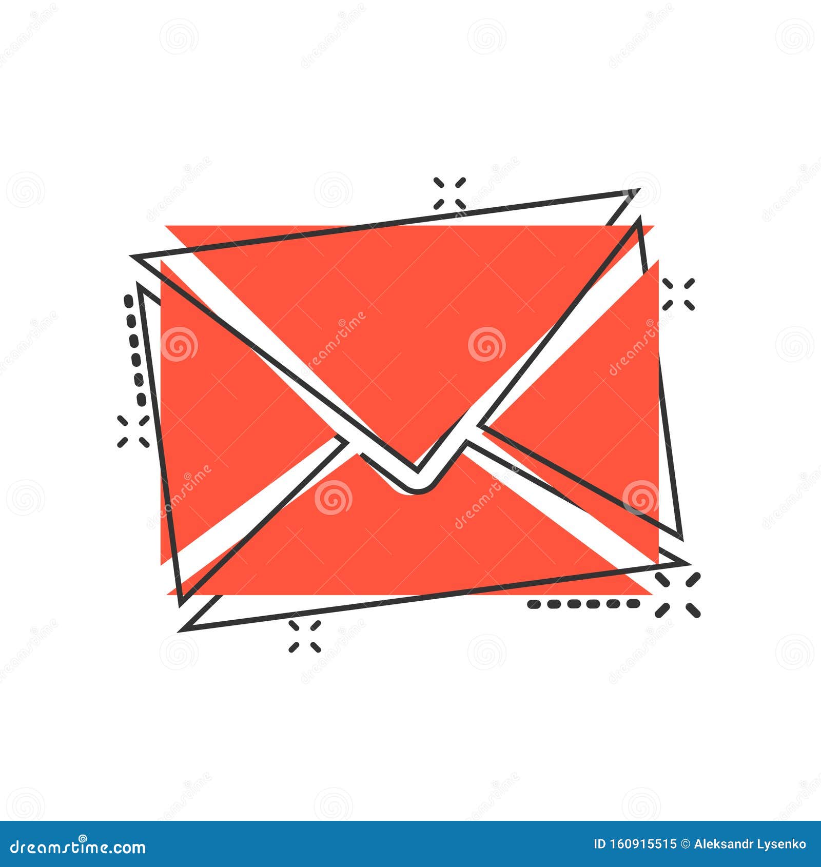 Mail Envelope Icon in Comic Style. Email Message Vector Cartoon  Illustration Pictogram Stock Vector - Illustration of modern, address:  160915515