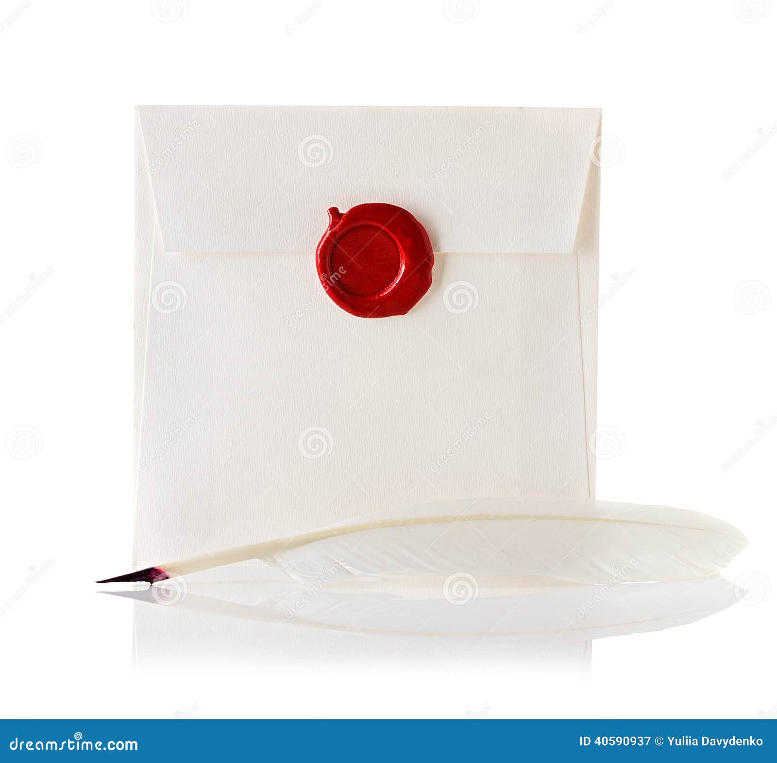 Mail Envelope Or Letter Sealed With Wax Seal Stamp And ...