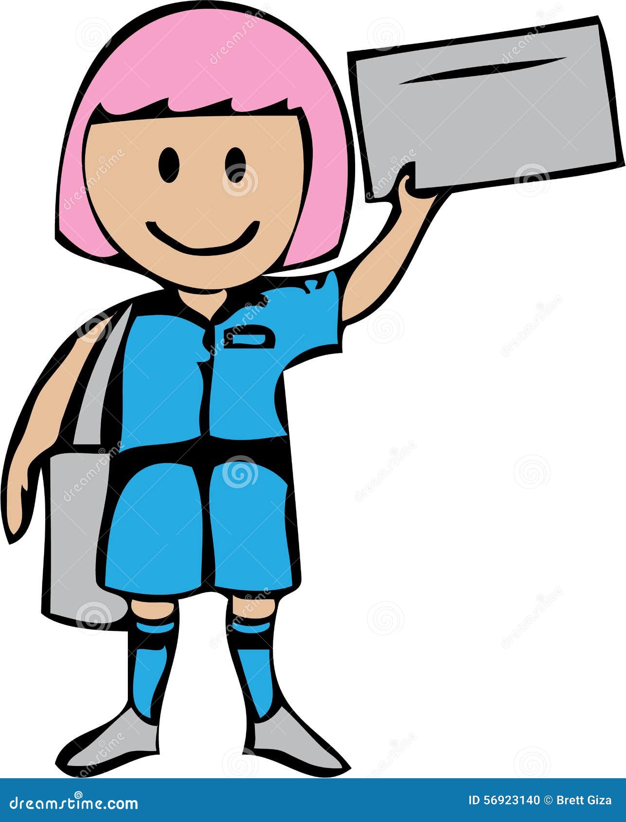 Mail Lady stock vector. Illustration of women, post, carrier 56923140