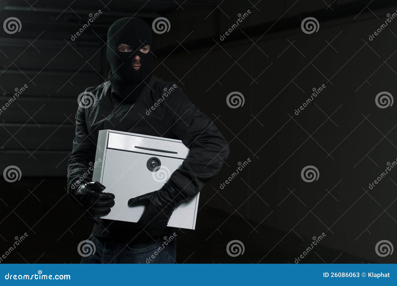 Mail thief stock image. Image of black, mobster, burglar 26086063