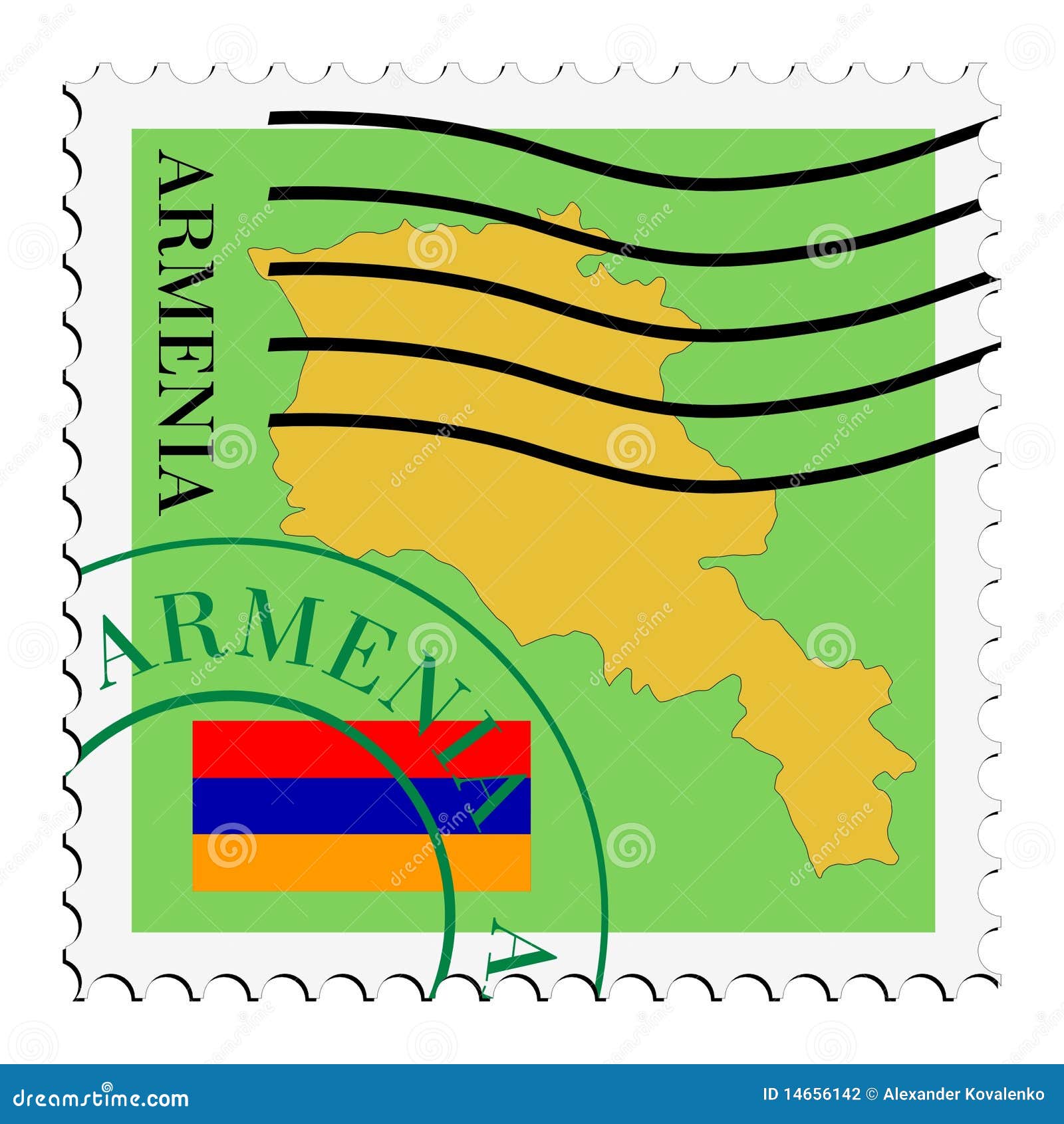 Mail to/from Armenia stock vector. Illustration of banner 14656142