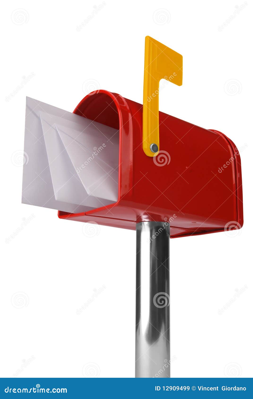 Mailbox with flag stock image. Image of flag, container 12909499