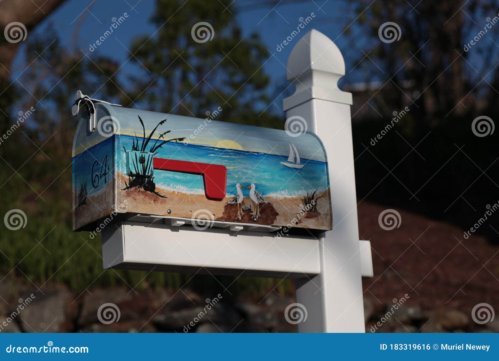 Mailbox with a Maritime Design in the US Editorial Photo Image of