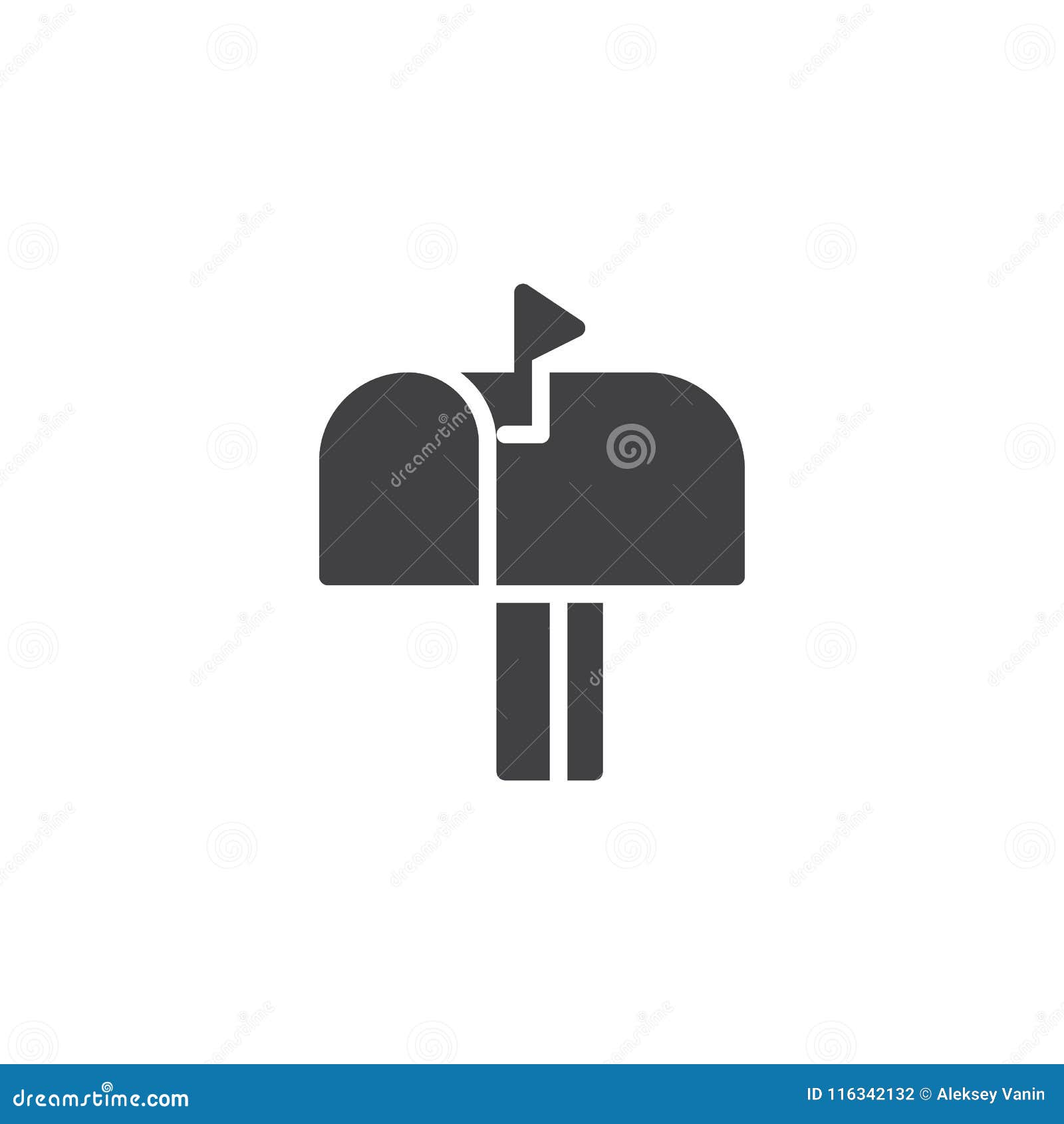 Mailbox vector icon stock vector. Illustration of simple 116342132