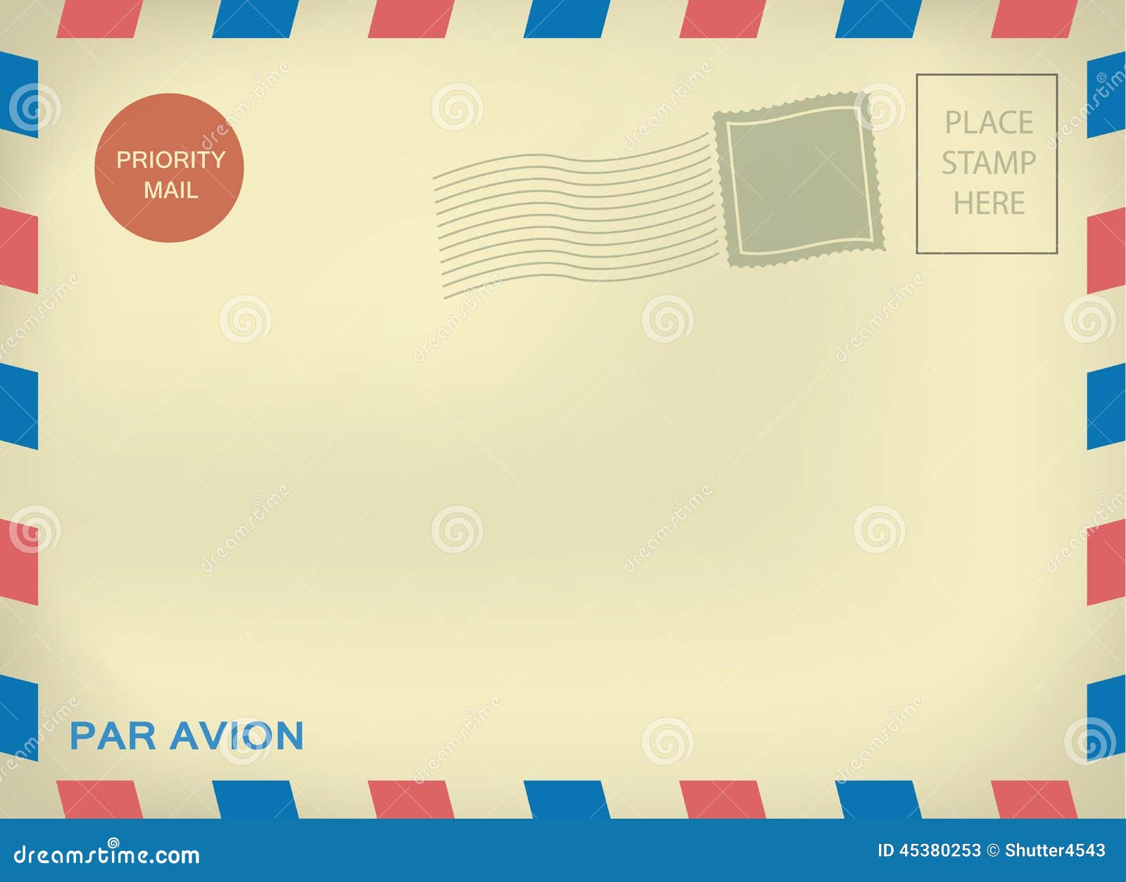 mailing enveloper par avion on aged paper