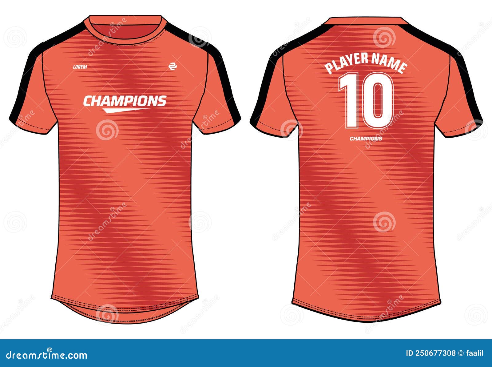 conception de t-shirt sport. maillot de course. vue avant et