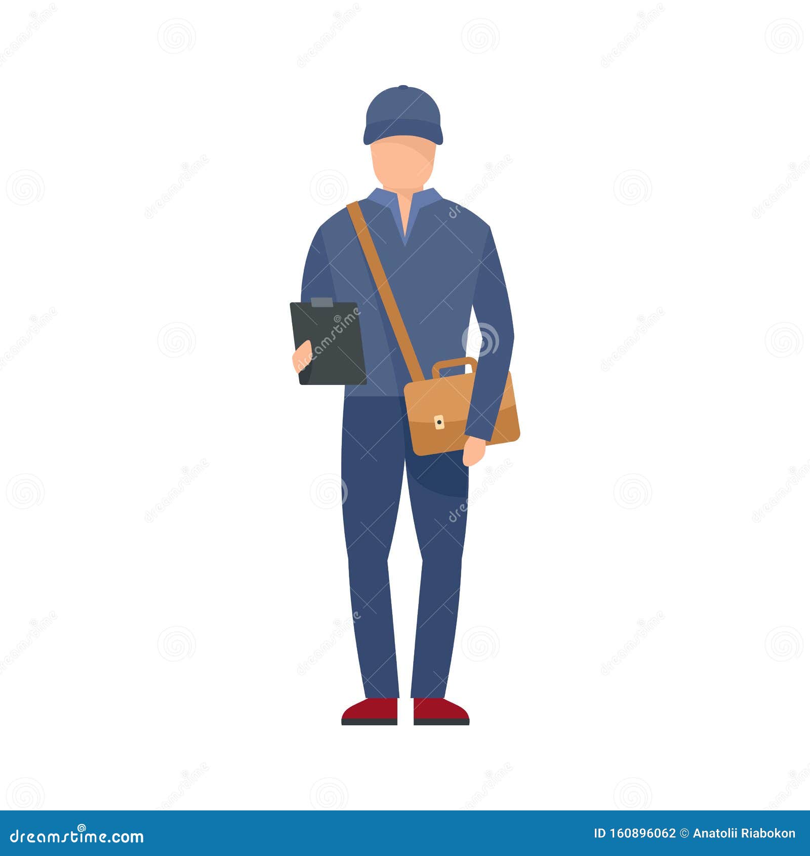 Mailman icon, flat style stock vector. Illustration of express 160896062