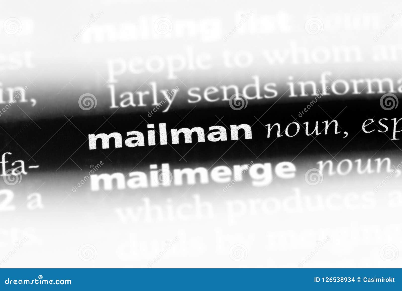 Mailman stock photo. Image of info, book, dictionary 126538934