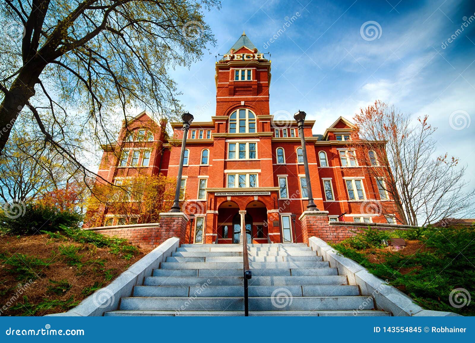 Georgia Tech Logo On The Side Of A Building On Campus Editorial Photo