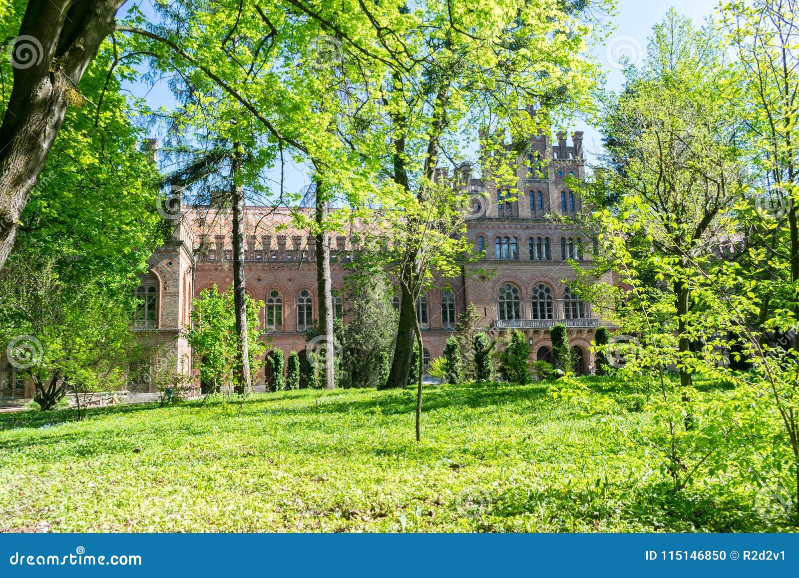 Garden In The Main Campus Of Chernivtsi National University Stock