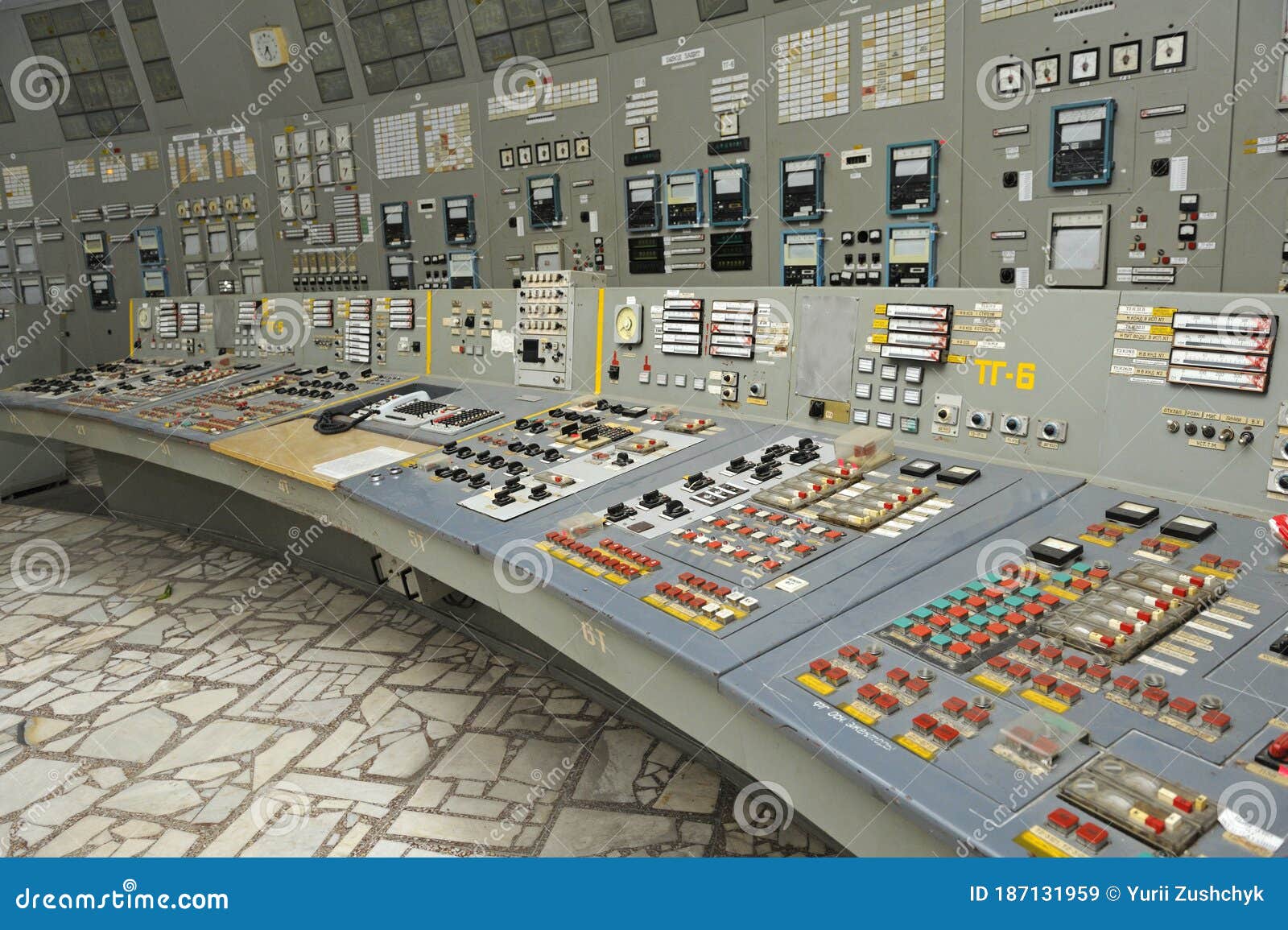 Main Control Board in the Control Operations Room of the Reactor of the