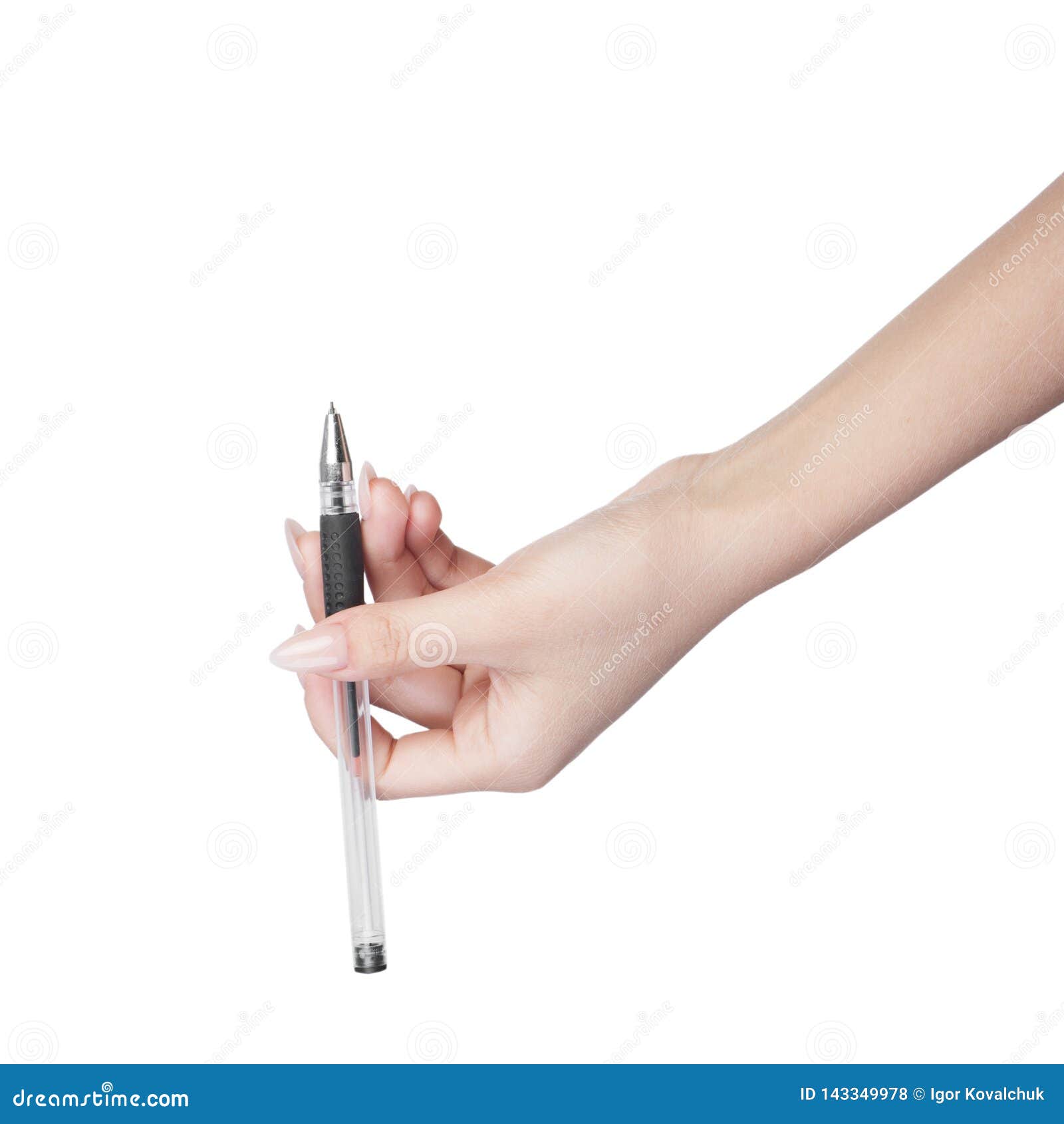 Main De Femme Avec Le Stylo Photo stock - Image du affaires, éducation:  143349978