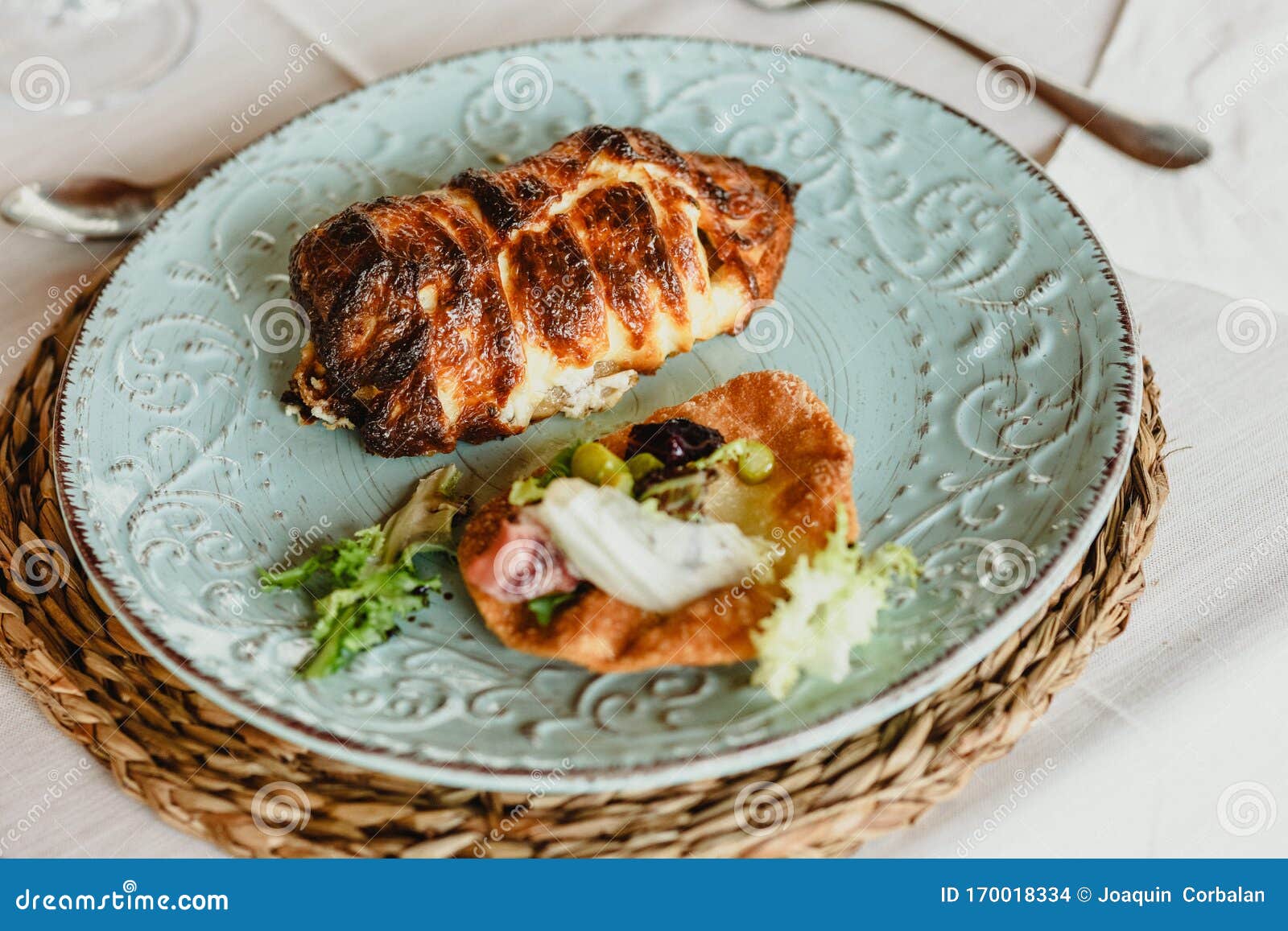 Main Dish Cooked with Meat and Garnish Stock Photo Image of dish