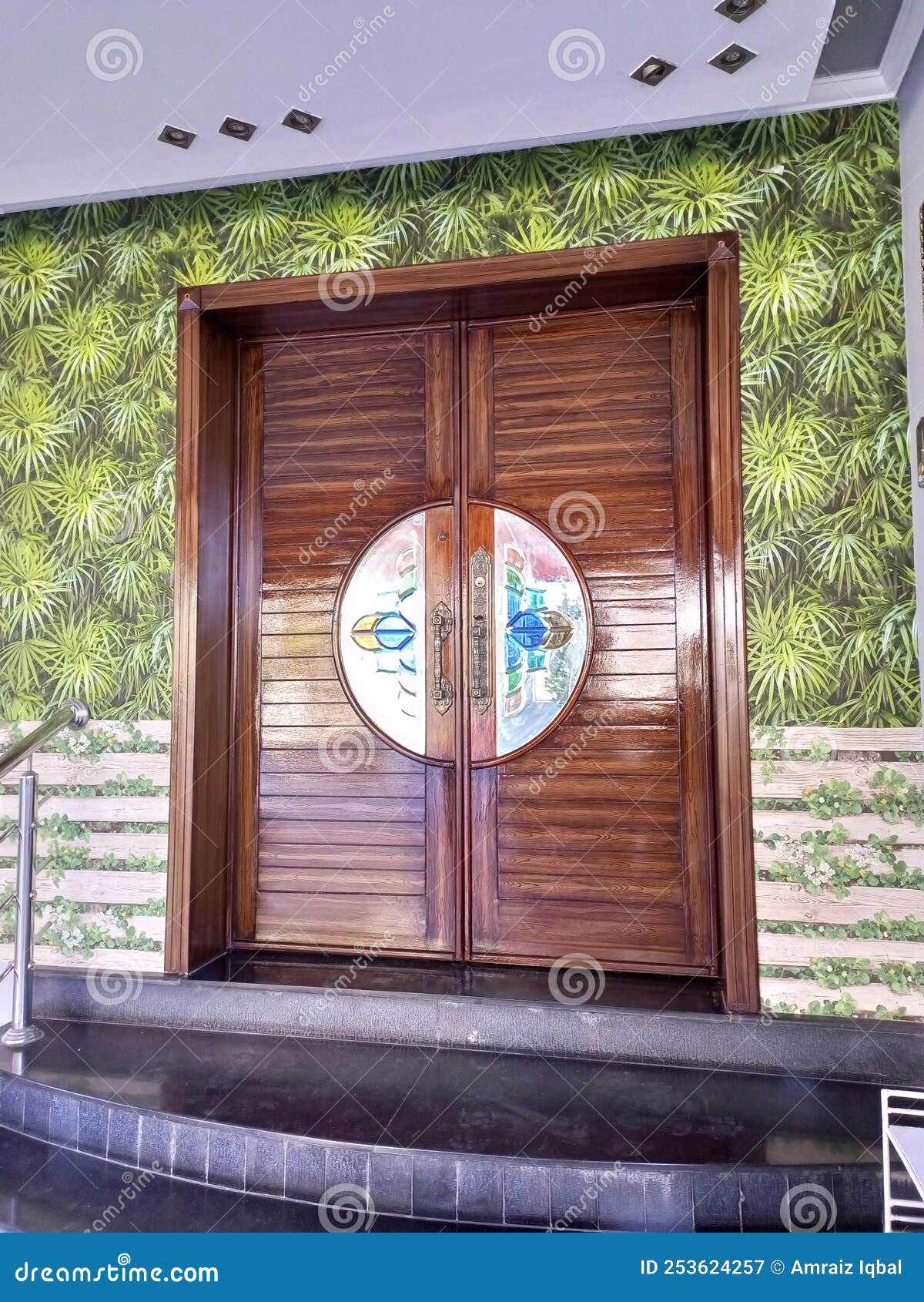 Main door wooden polish stock image. Image of polish 253624257