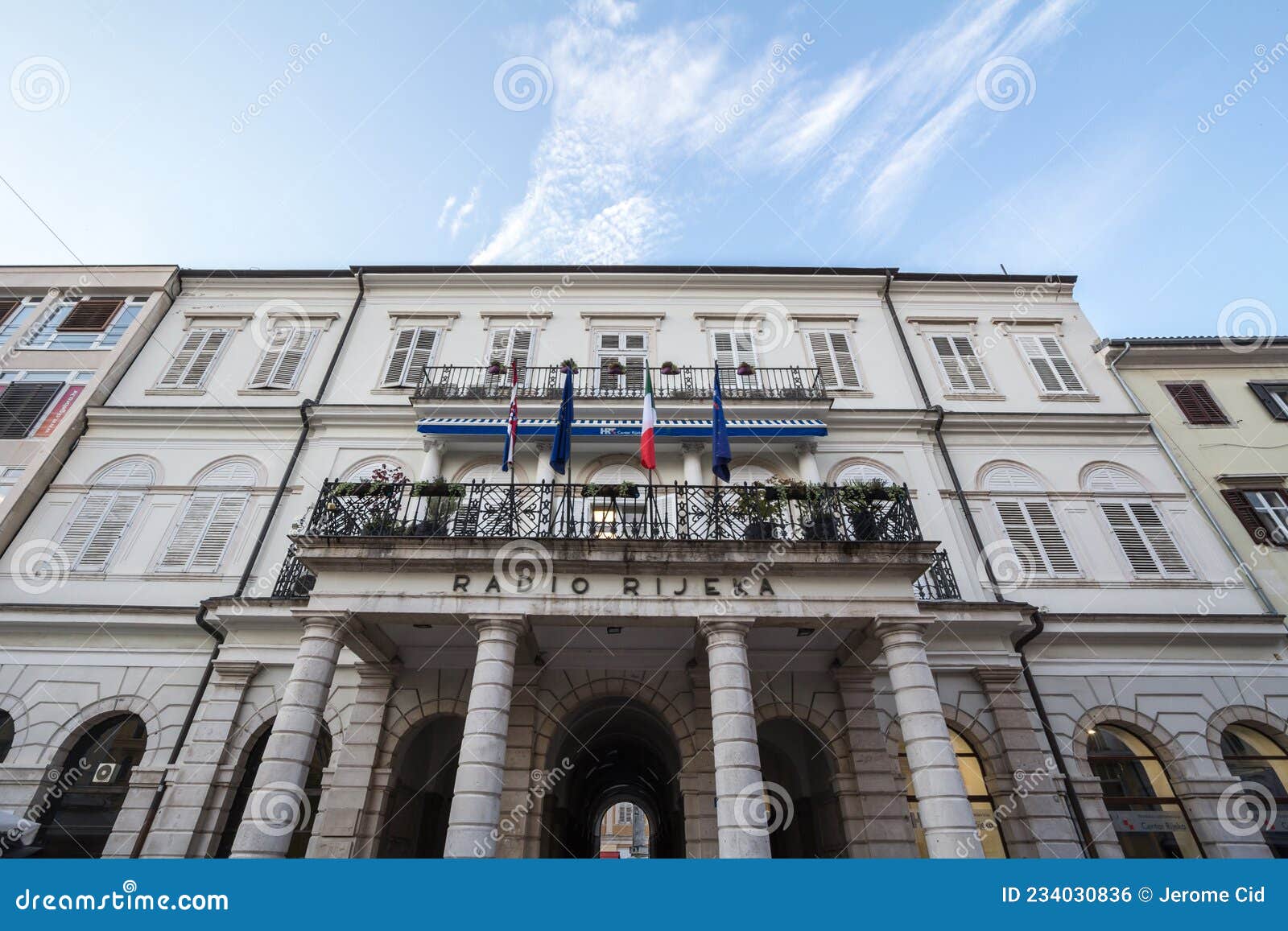 Main Facade of the Radio Rijeka Building, Also Called HRT Radio Rijeka