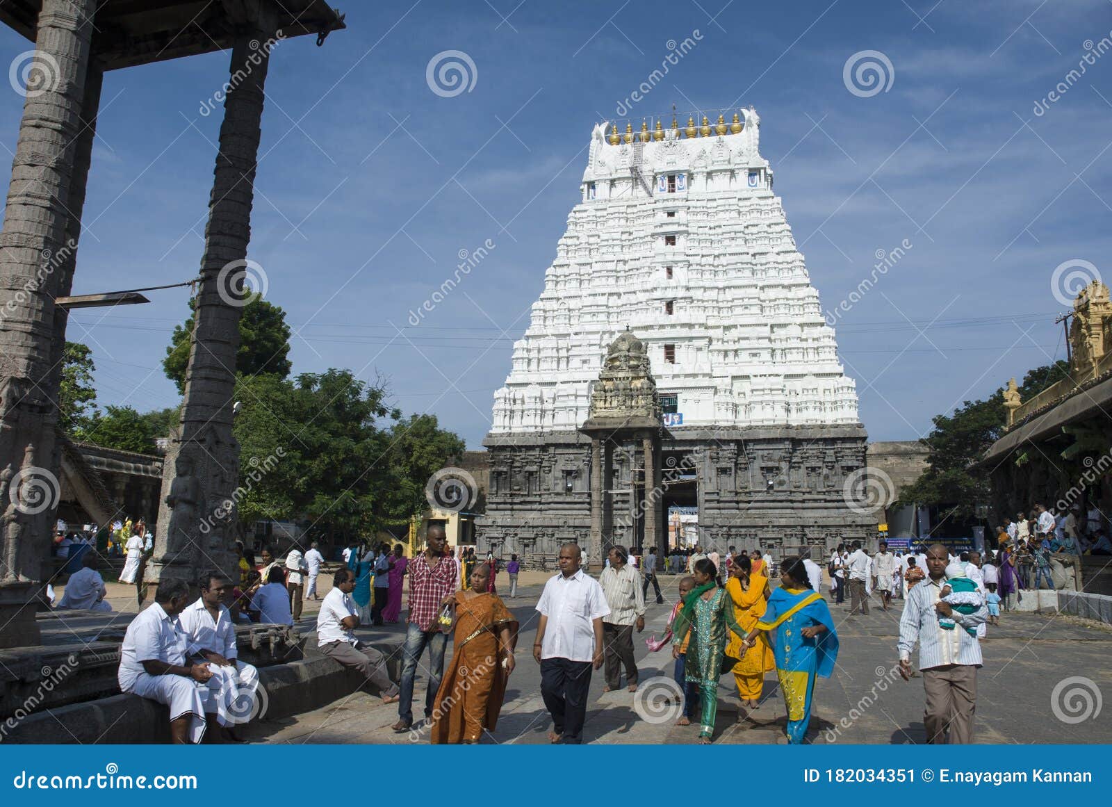 Main Gopuram of Athivarathar Temple Kanchipuram Tamilnadu India Editorial  Photo - Image of historical, pillars: 182034351