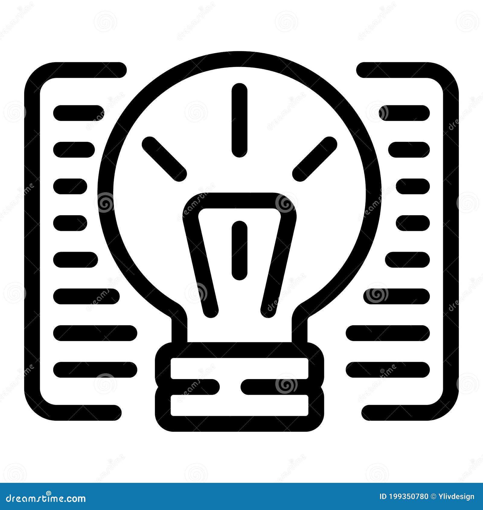 Main Idea Icon, Outline Style Stock Vector - Illustration of factors