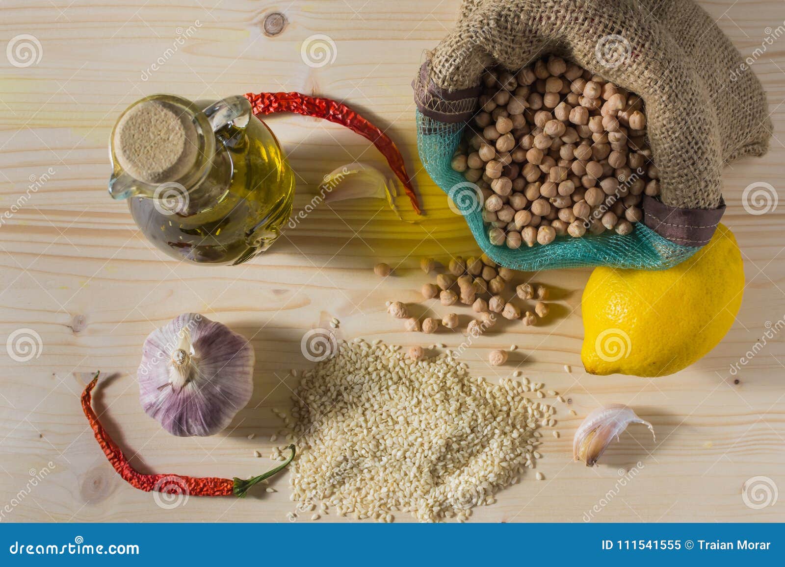Main Ingredients for Hummus Salad Stock Image Image of sesame, bottle