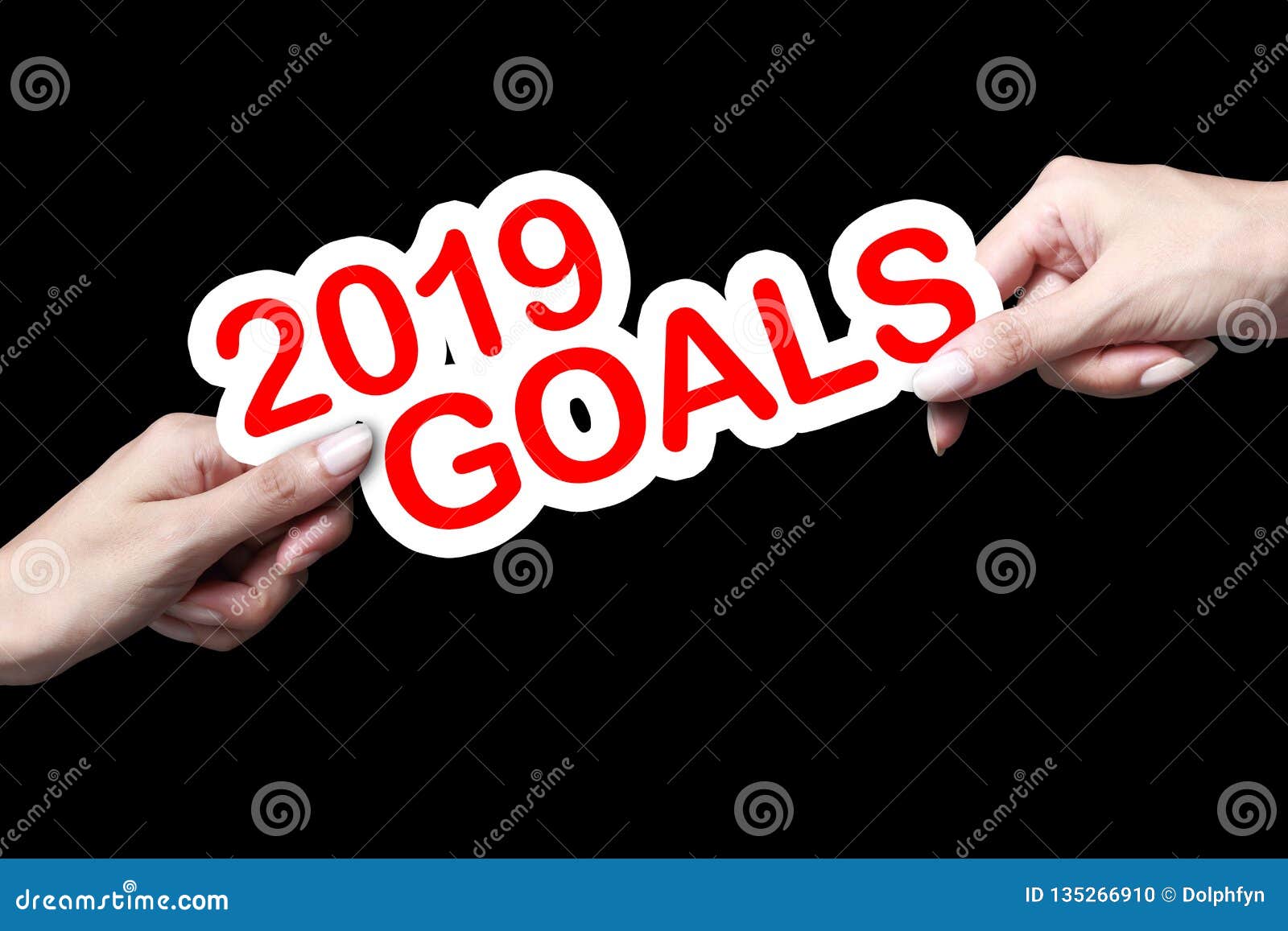 Main montrant les buts 2019 La nouvelle année est le premier jour de l'année dans le calendrier grégorien