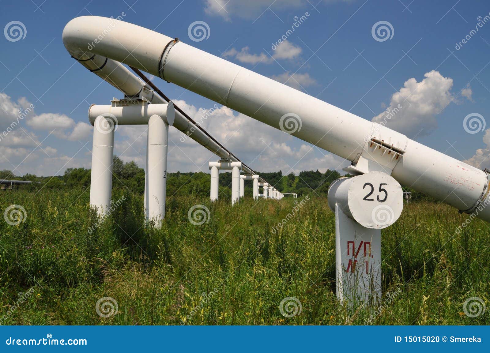 The Main Oil Pipeline of a High Pressure. Stock Photo Image of