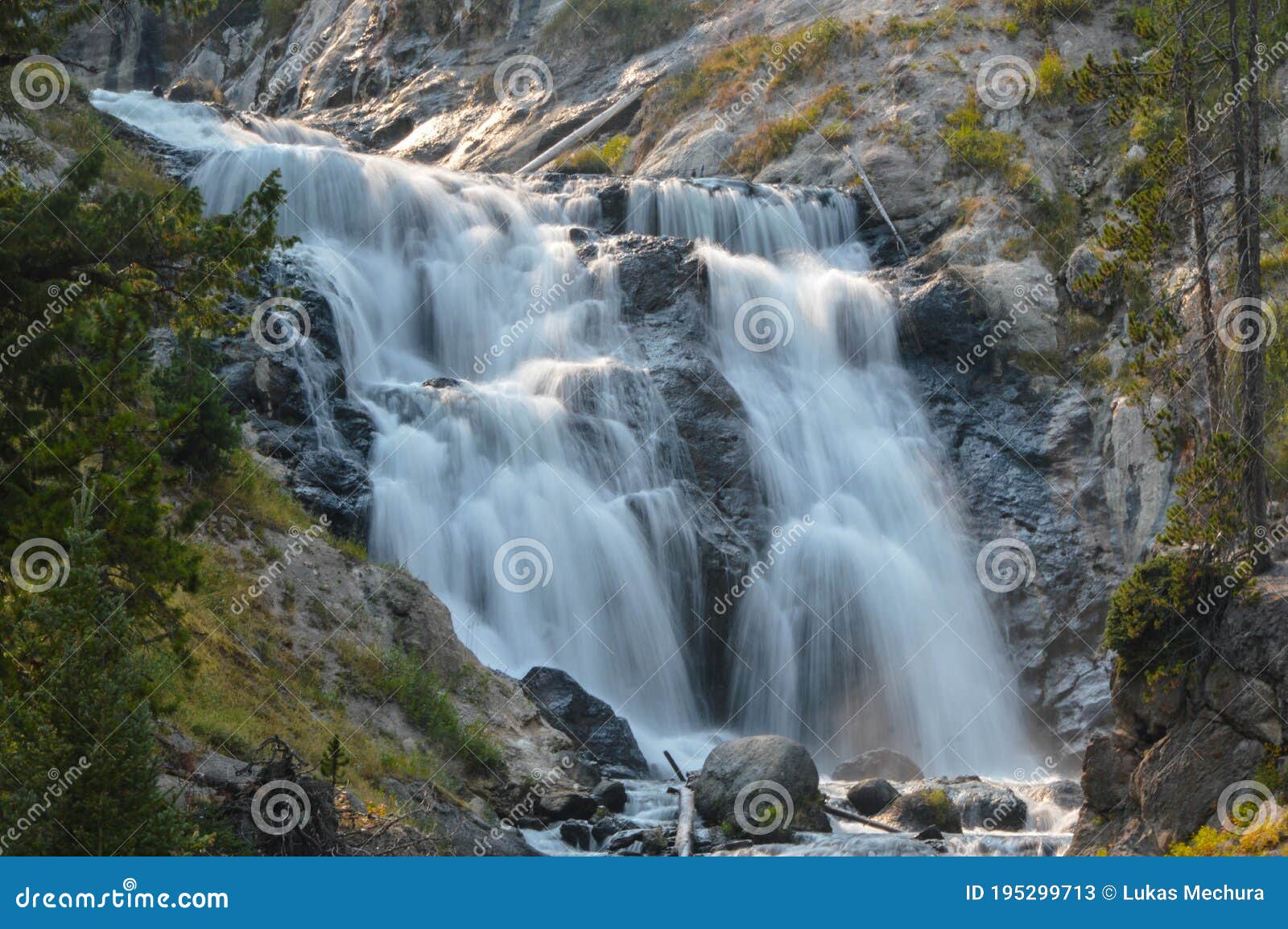 mystic falls, yellowstone national park, usa