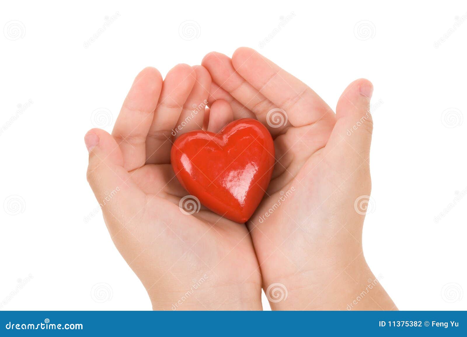 Main Retenant Un Coeur Rouge Photo stock Image du valentin, isolement 11375382