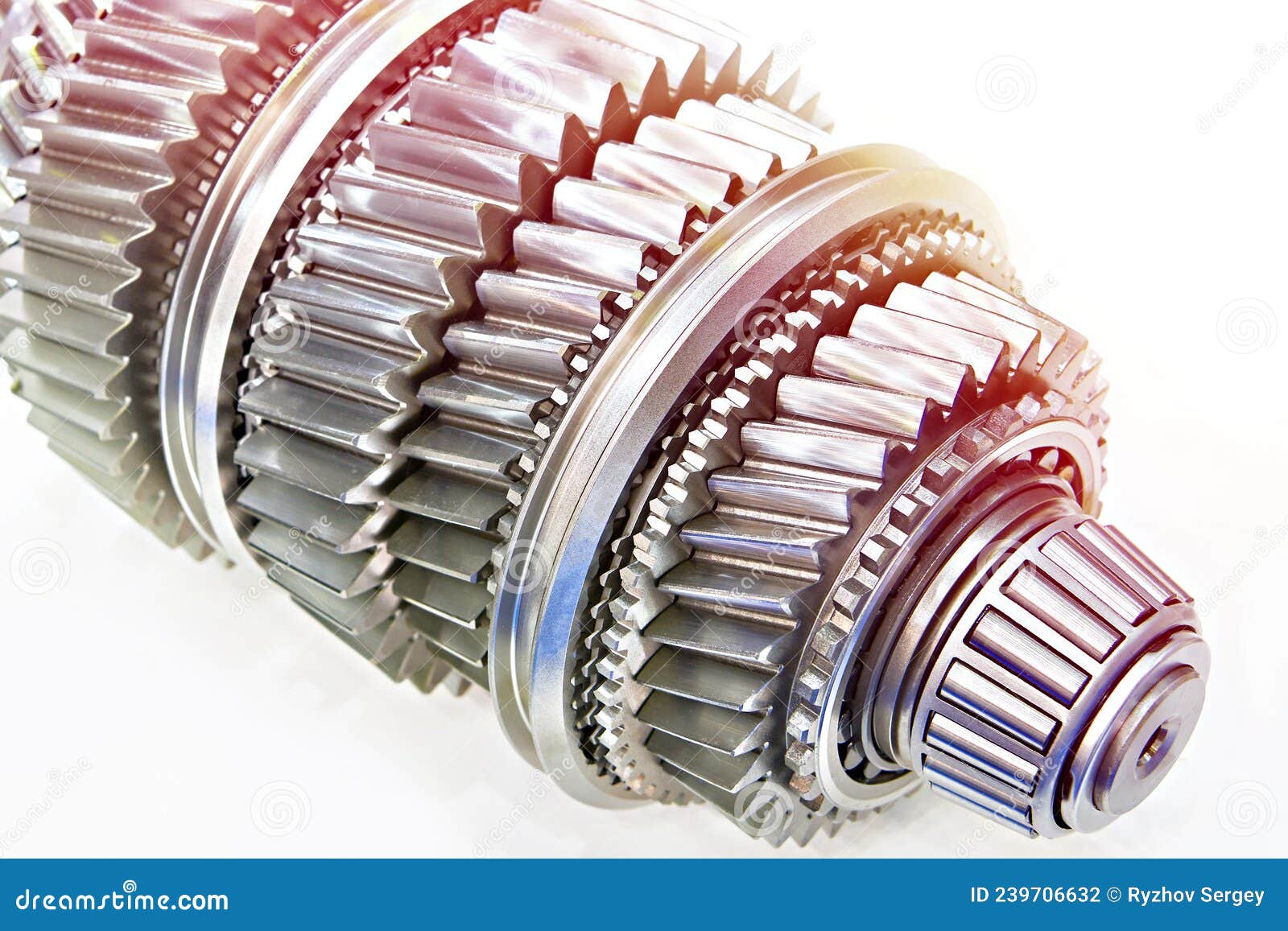 Main shaft with gears stock photo. Image of equipment 239706632