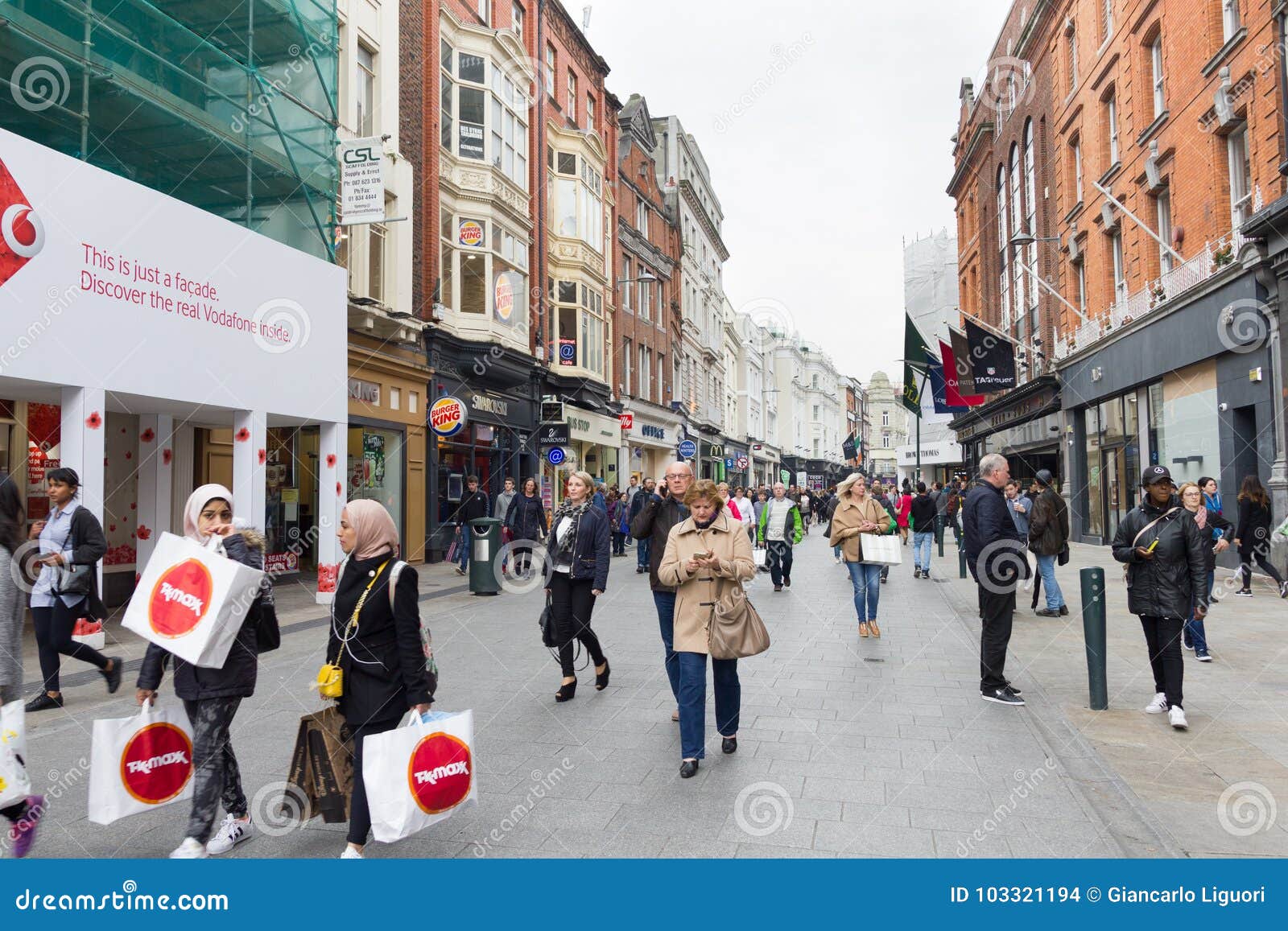  People  Walking On The Grafton Street Dublin  Ireland  