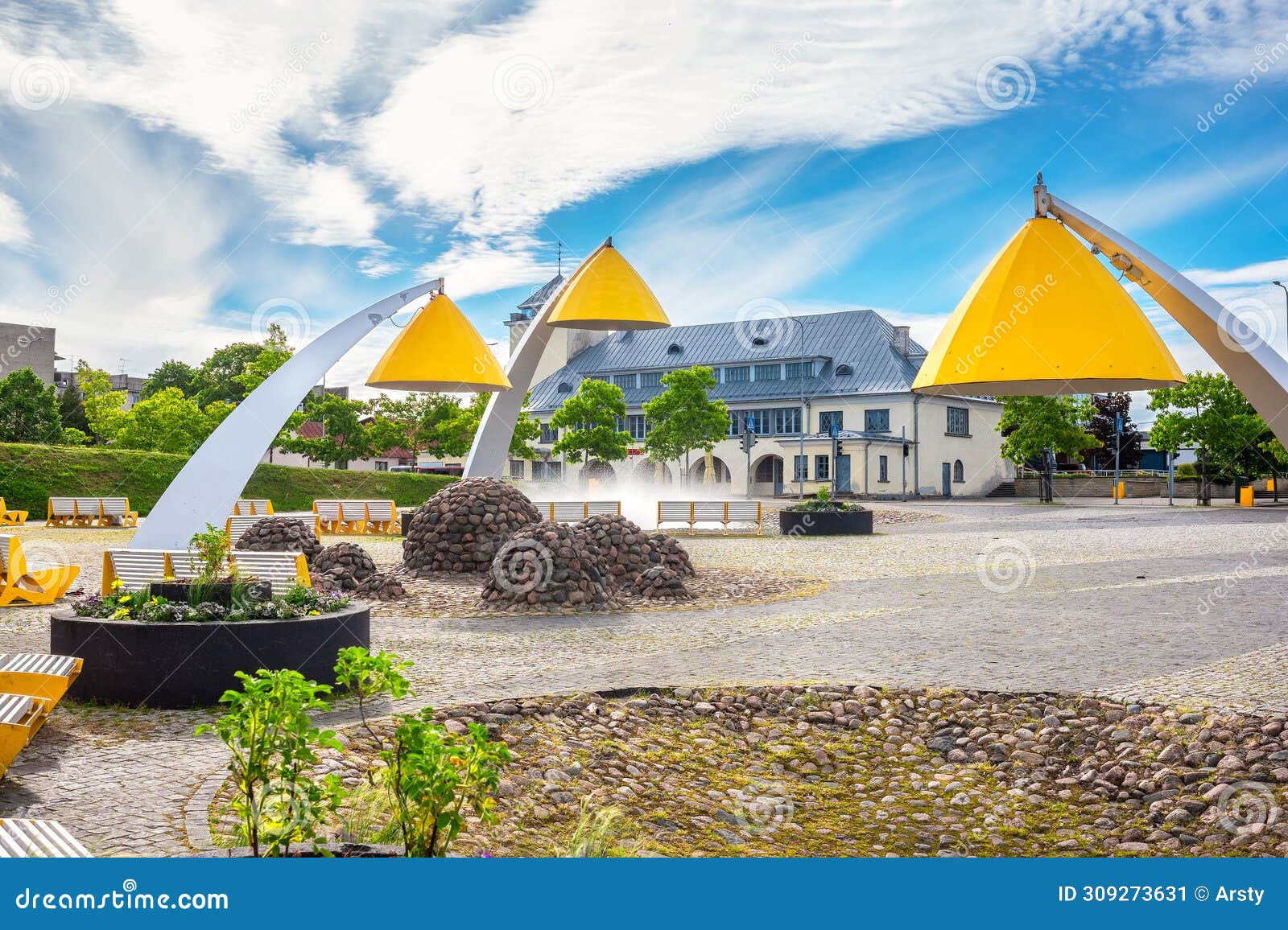 main square at town of rakvere. estonia