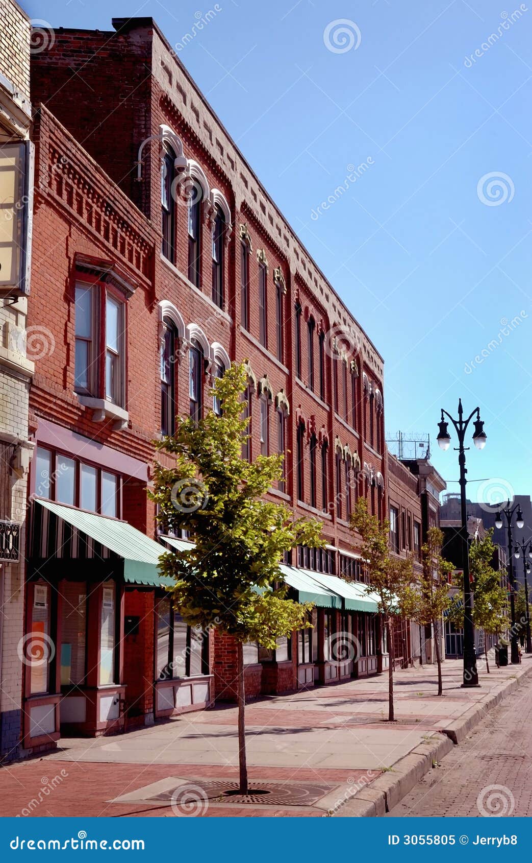 Main Street Business Promenade Stock Image Image of building, business 3055805