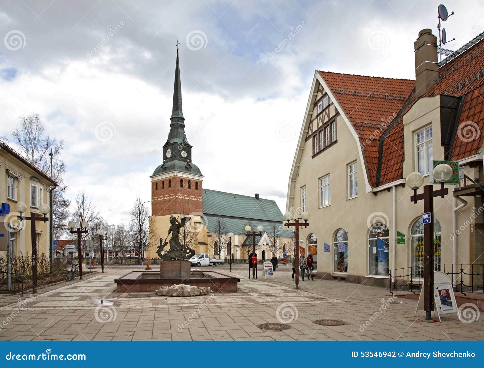 Main Street in Mora. Sweden Editorial Photography Image of shop