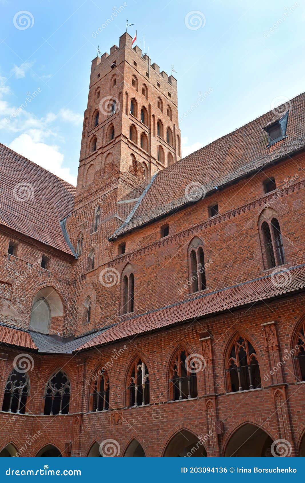 the main tower on the territory of the chivalrous castle of the teutonic order. marlbork, poland