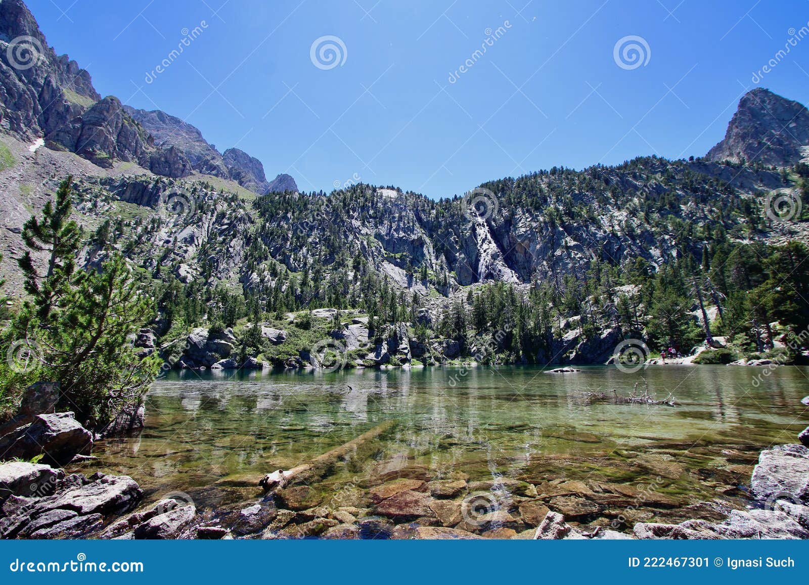 main view of escarpinosa lake, one of the most amazing spots of estÃÂ´ÃÂ³s valley in the pyrenees mountains, spain